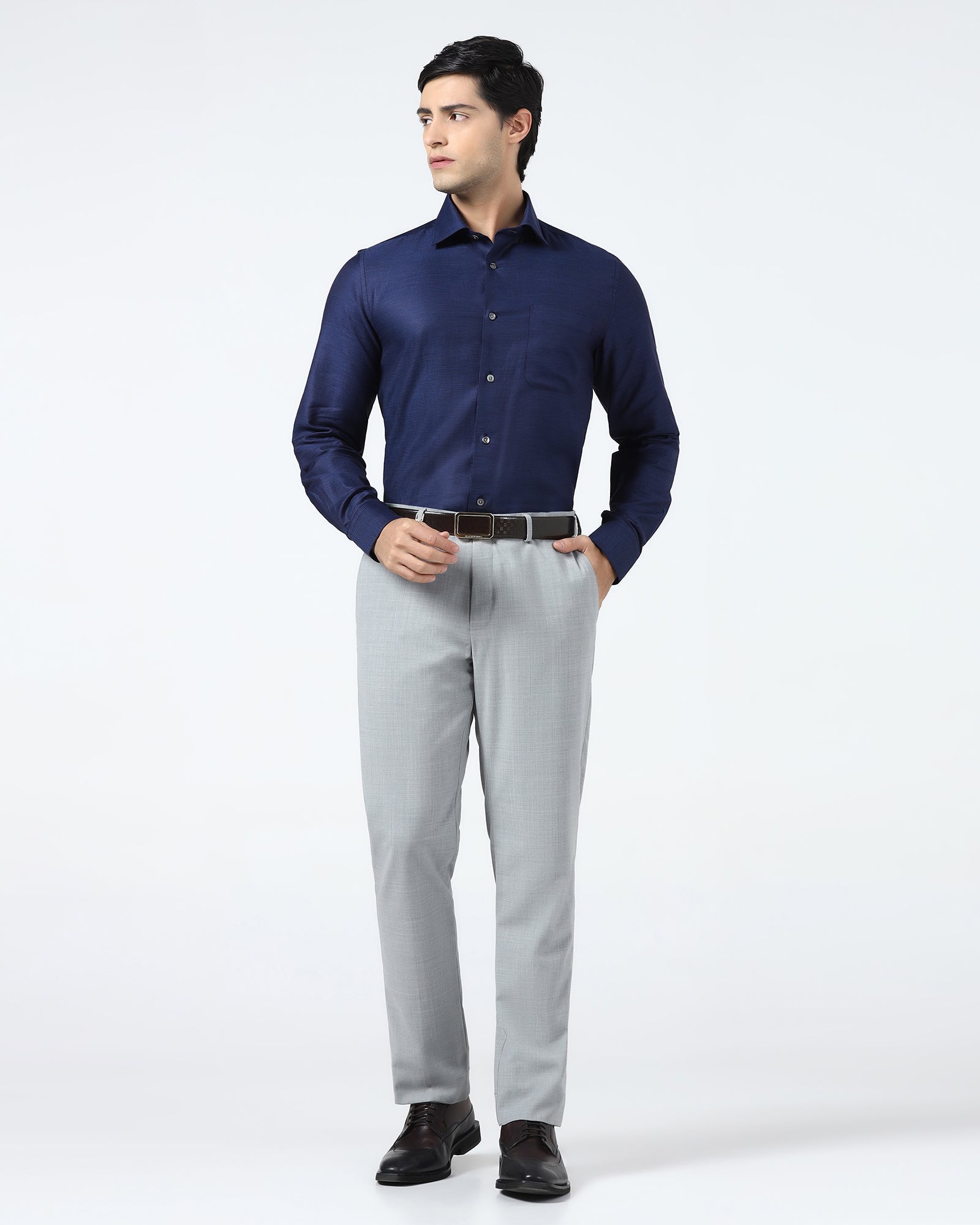 Navy Luxe Solid Shirt - Quebec