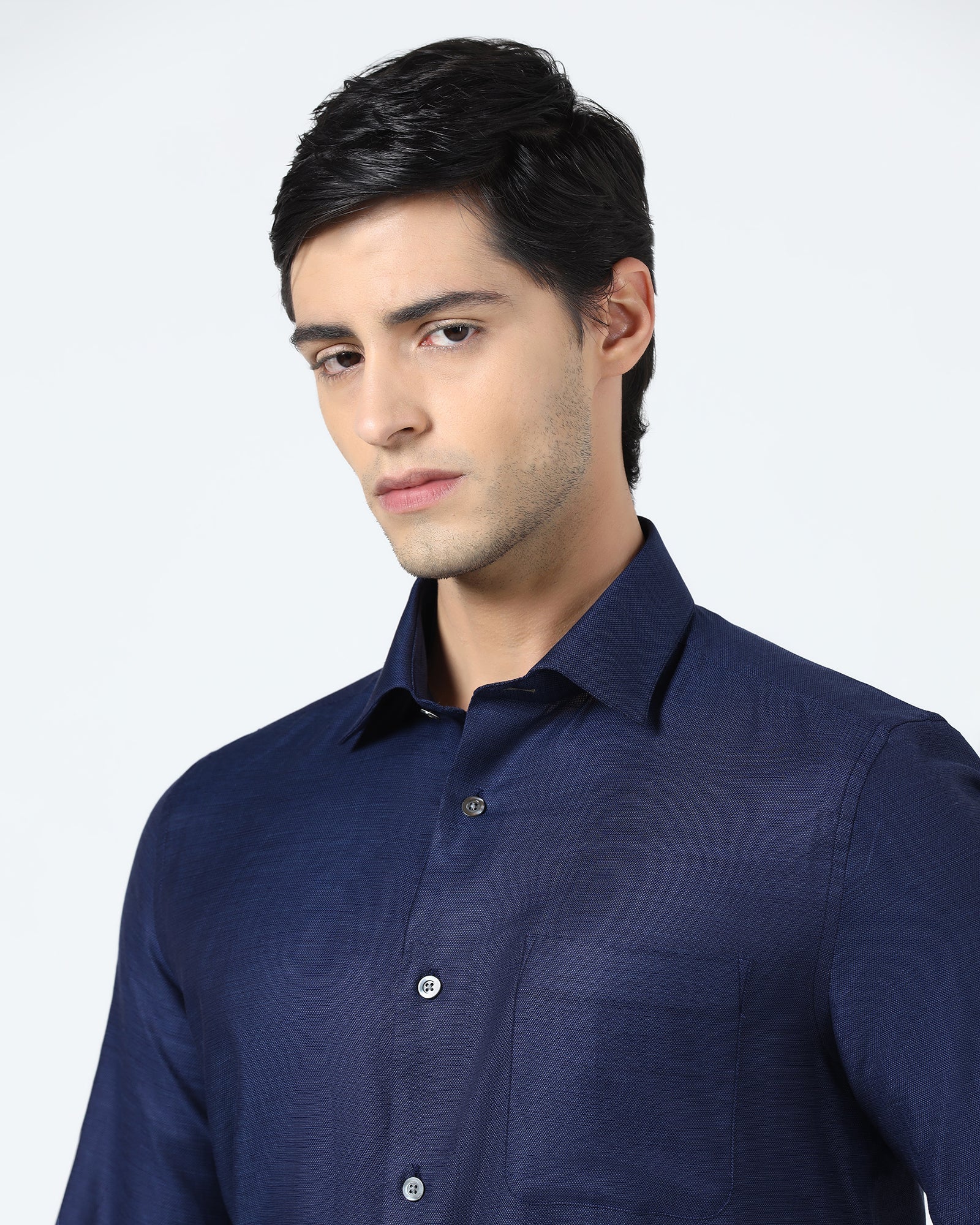 Navy Luxe Solid Shirt - Quebec