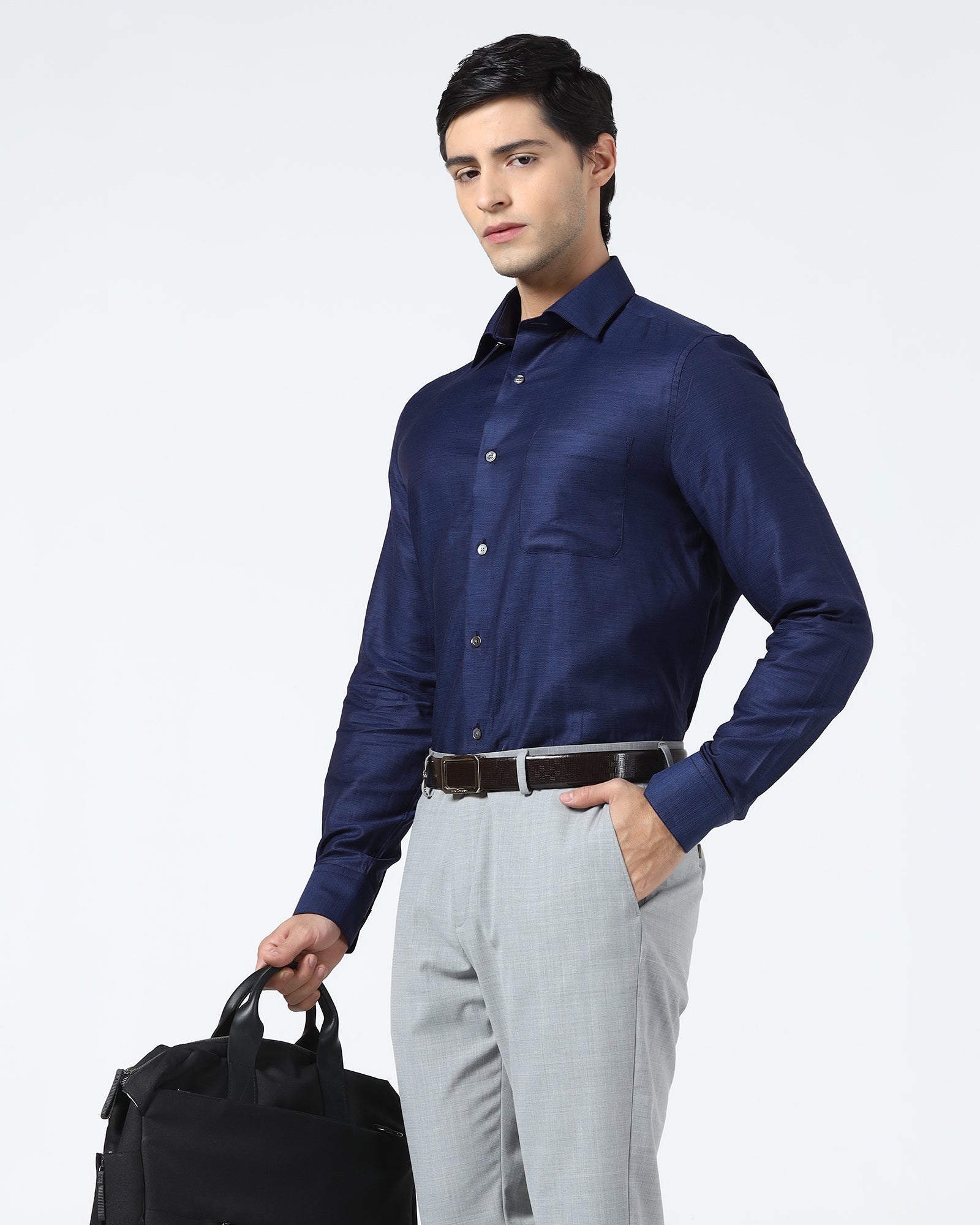 Navy Luxe Solid Shirt - Quebec