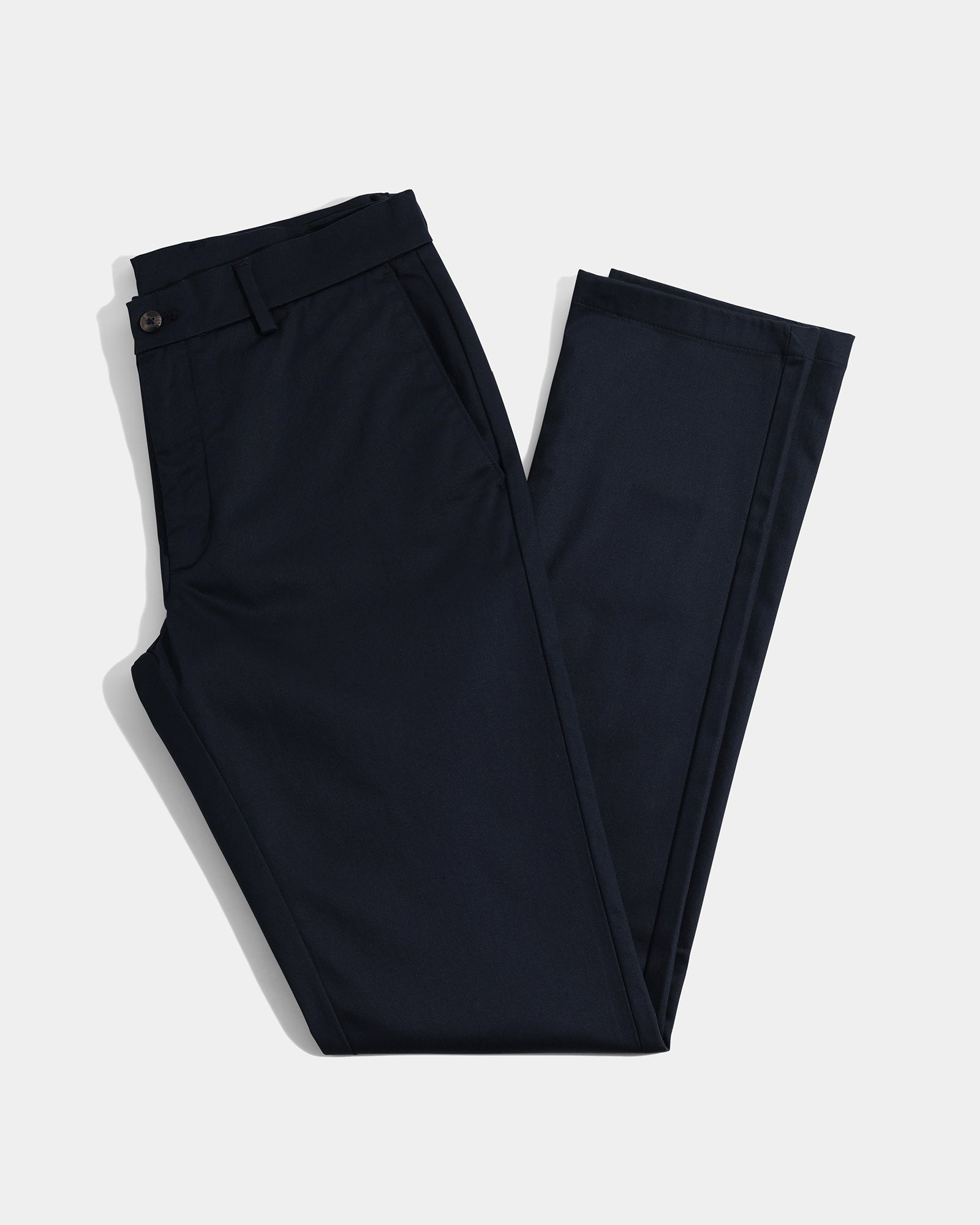 Navy Non Iron Solid Khakis - Cypres