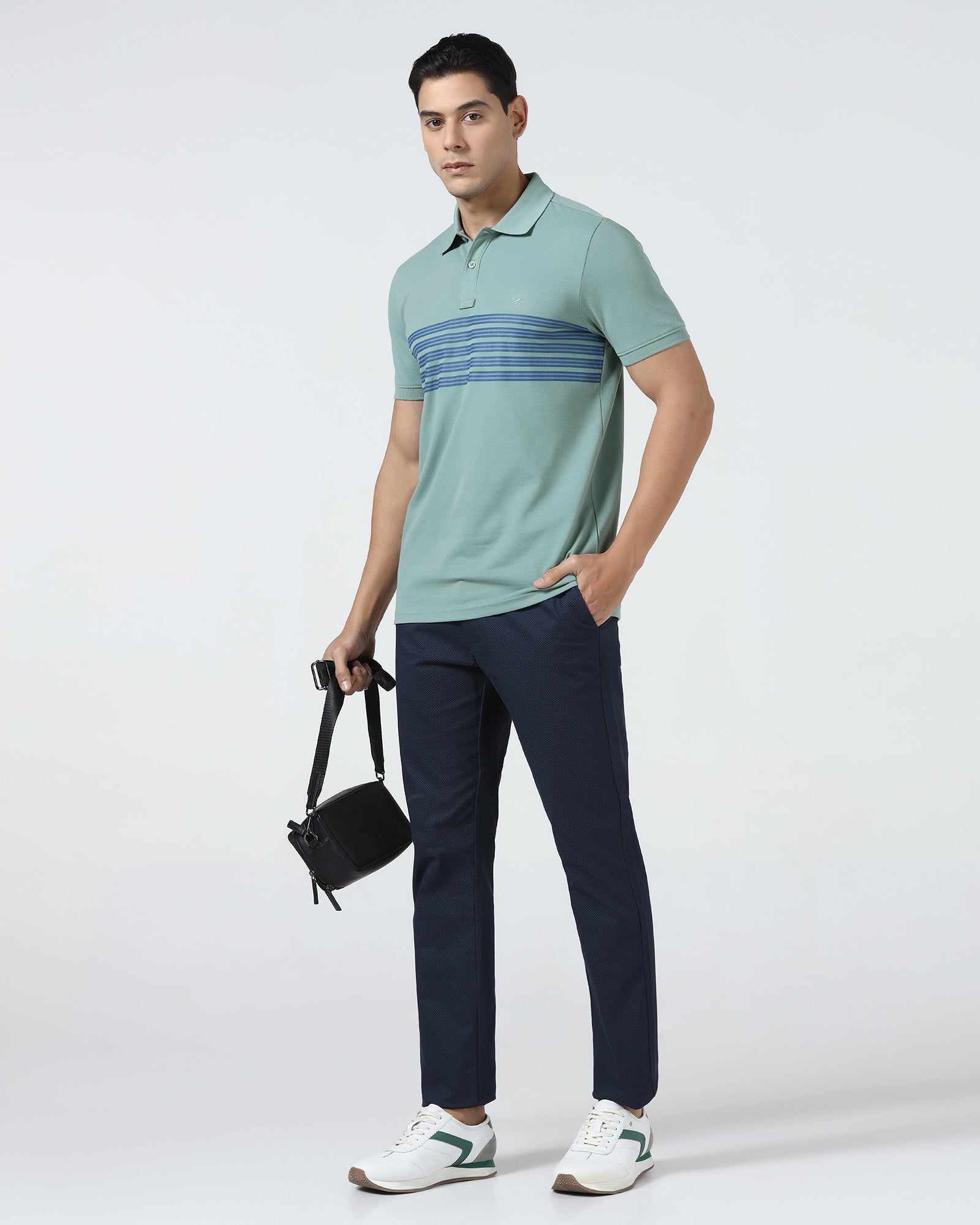 Navy Printed Khaki - Race