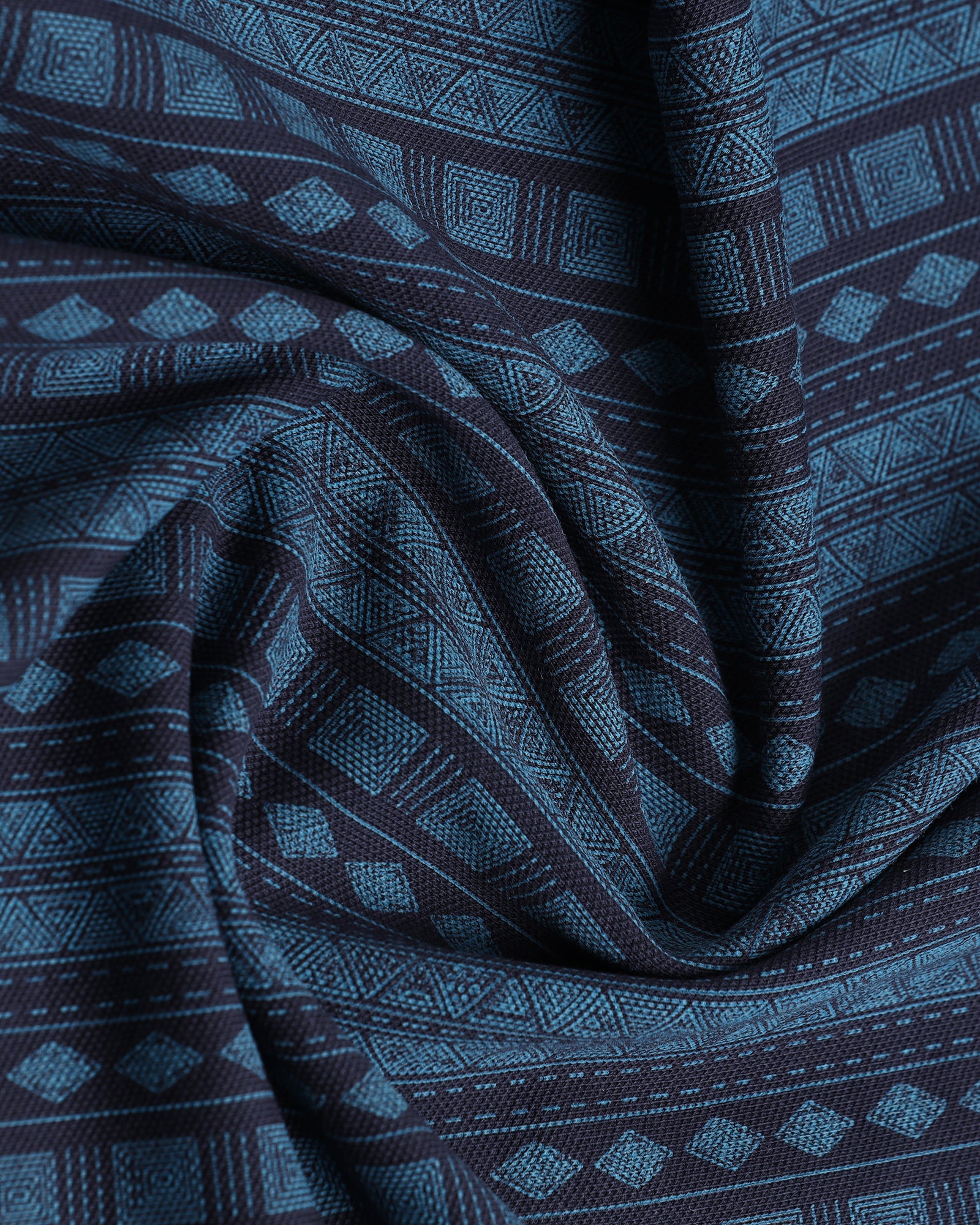 Navy Printed Polo - Bogum