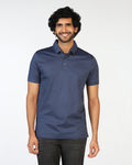 Navy Printed Polo - Peter