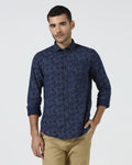 Navy Printed Shirt - Casol
