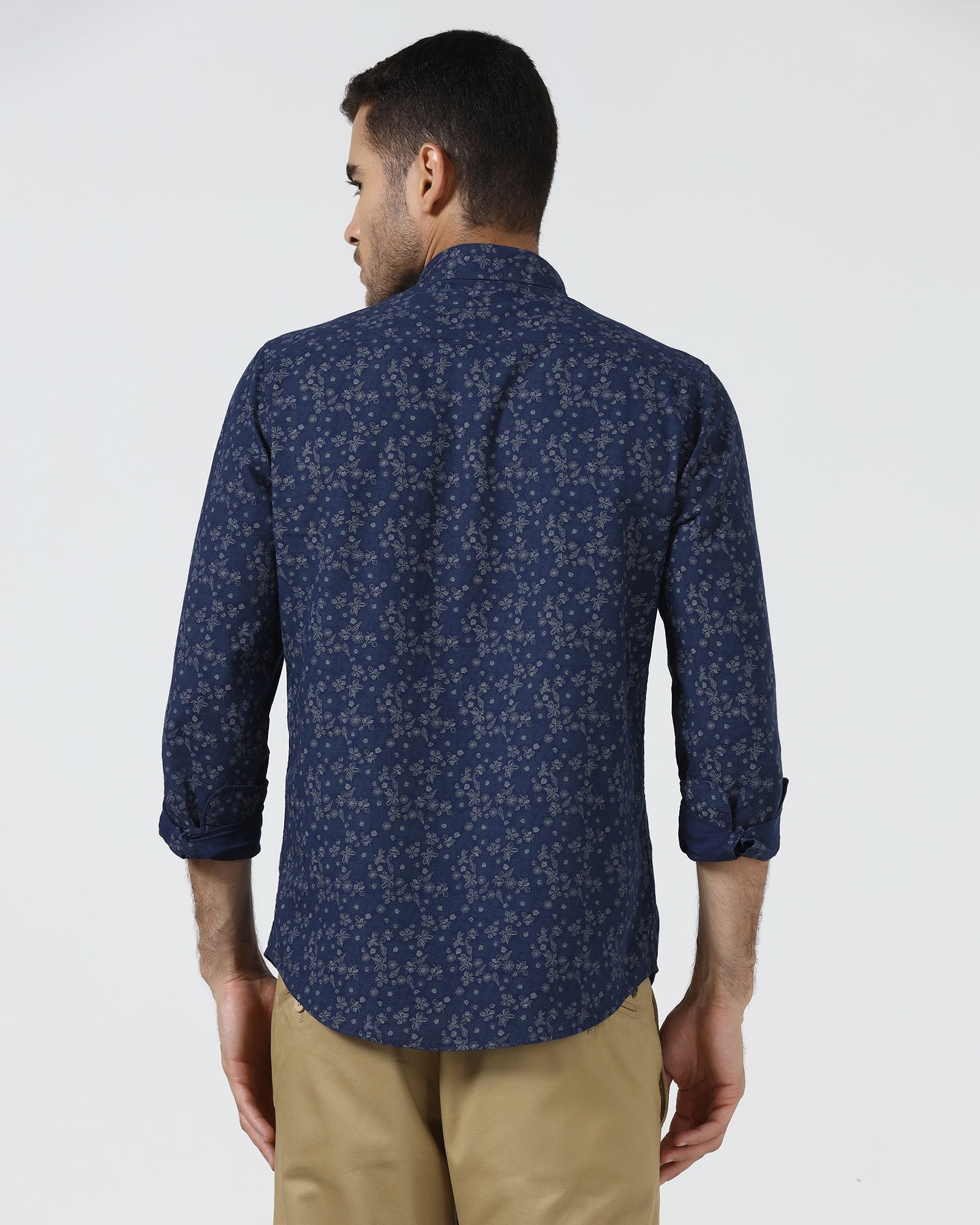 Navy Printed Shirt - Casol
