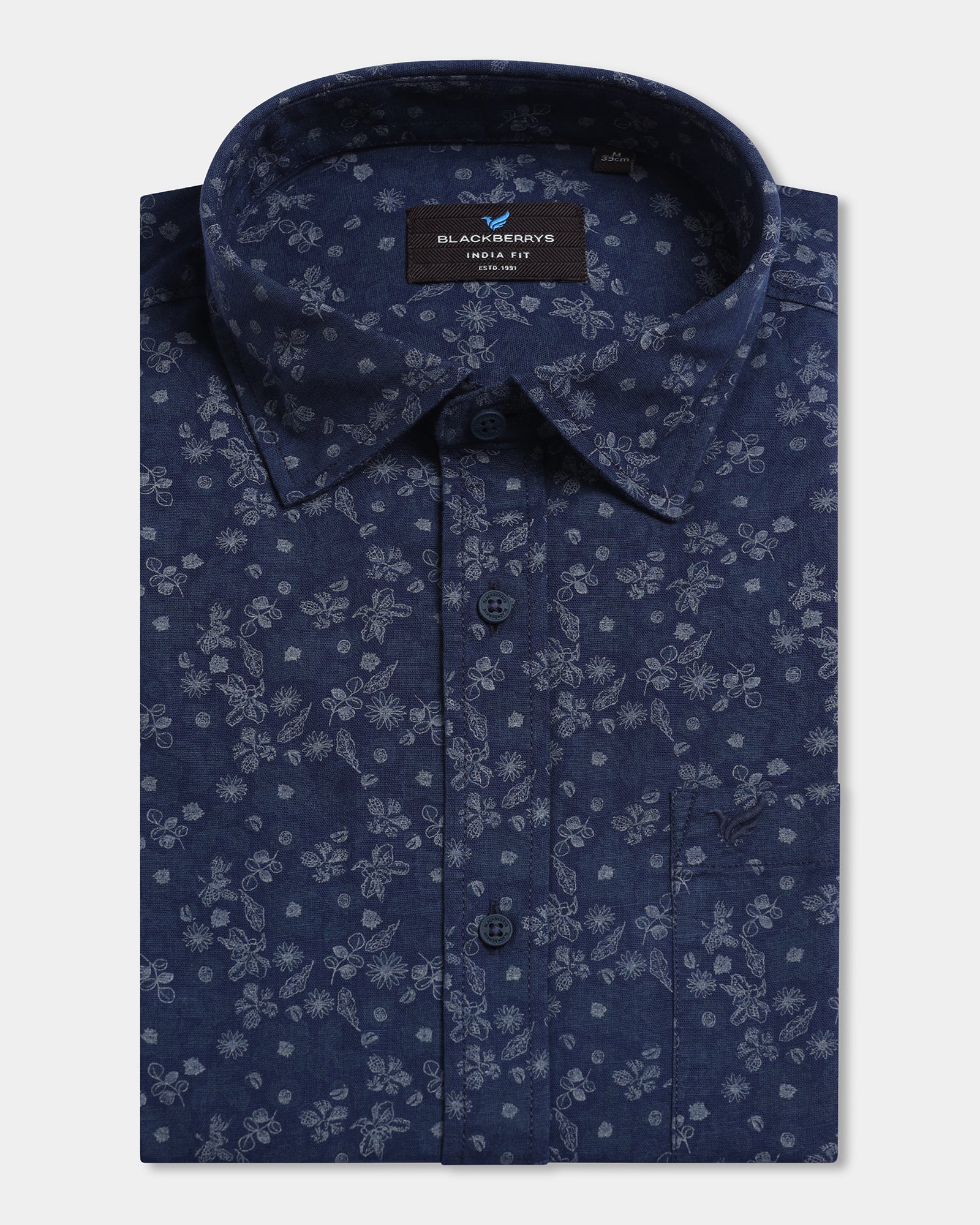Navy Printed Shirt - Casol
