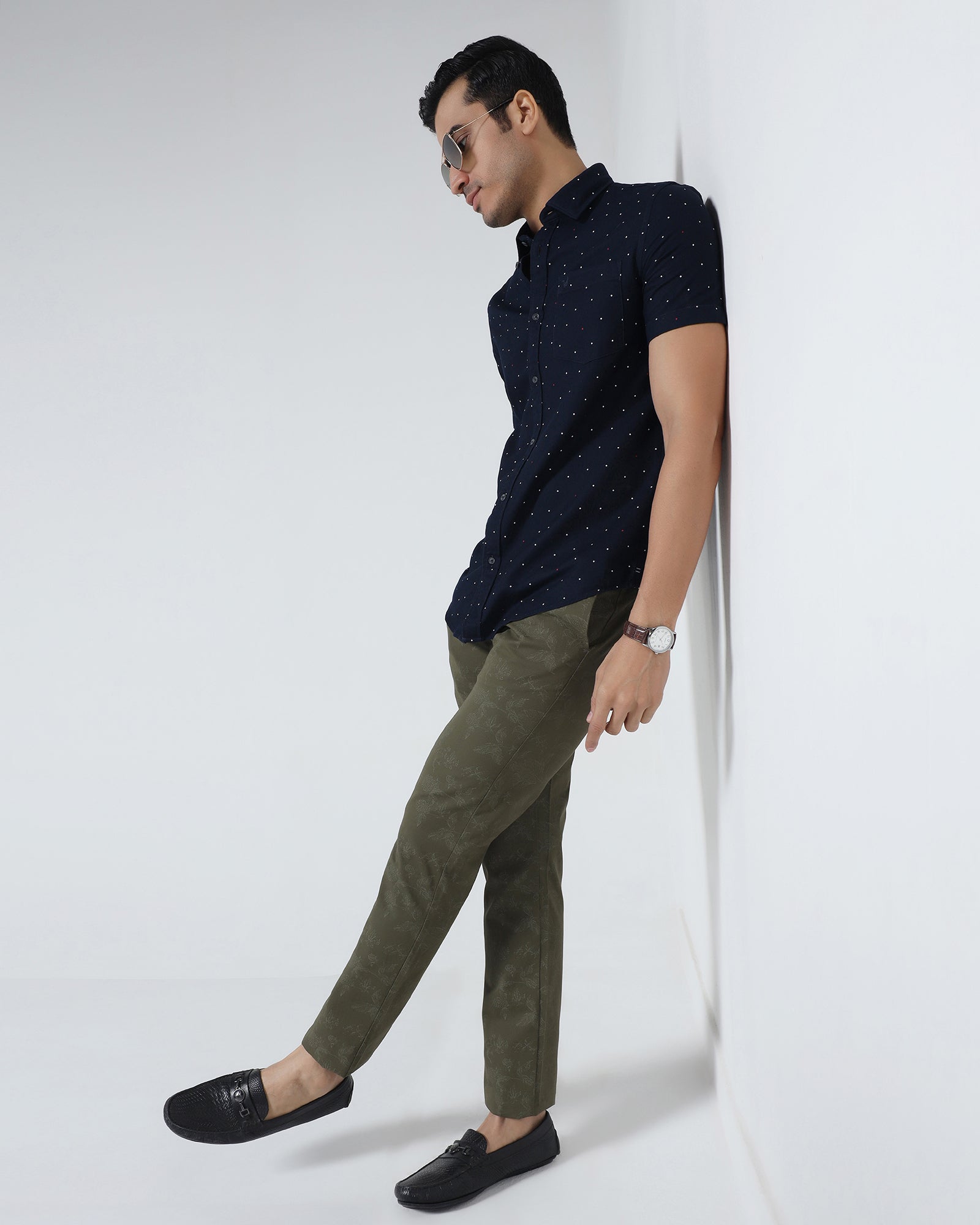 Navy Printed Shirt - Fylor