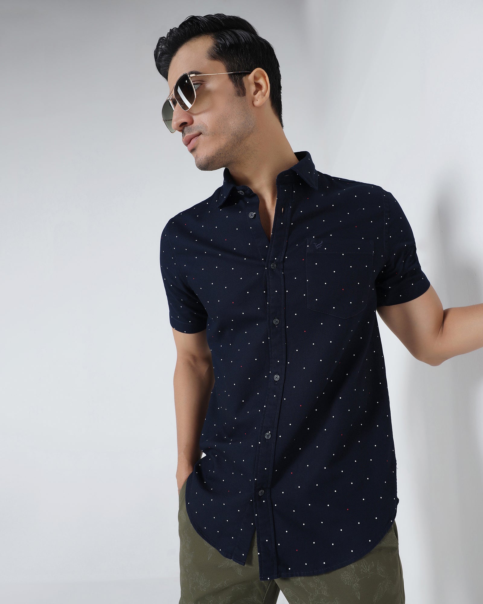 Navy Printed Shirt - Fylor