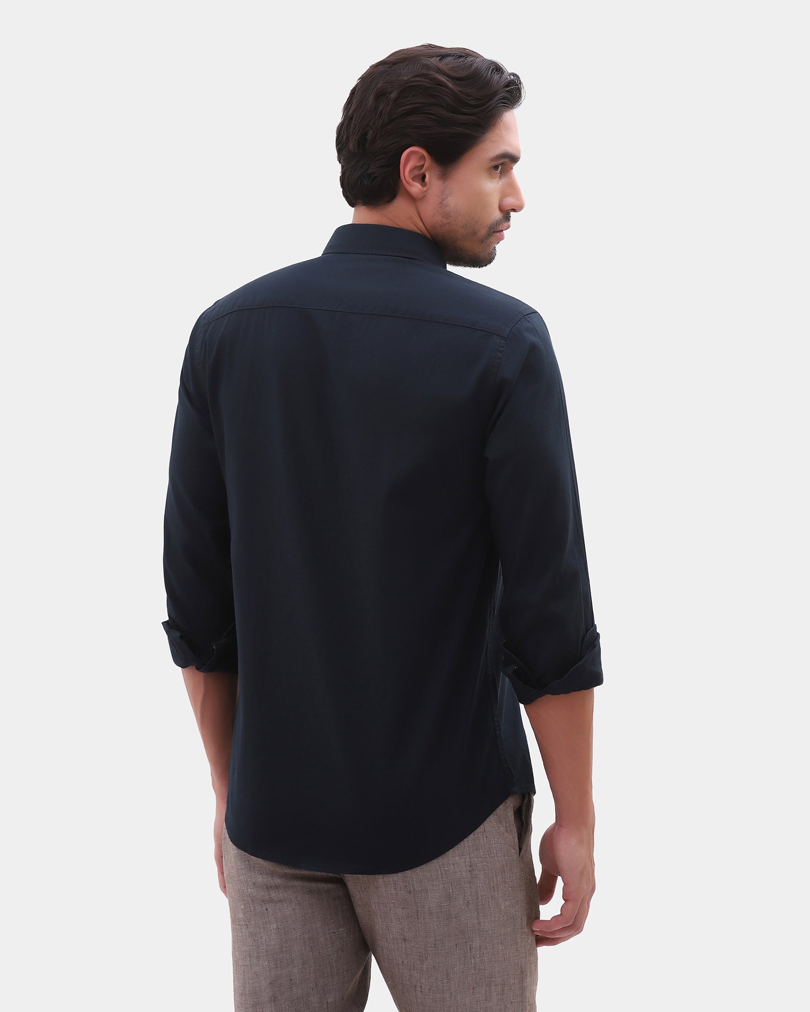 Navy Printed Shirt - Gebbew