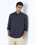 Navy Printed Shirt - Poger