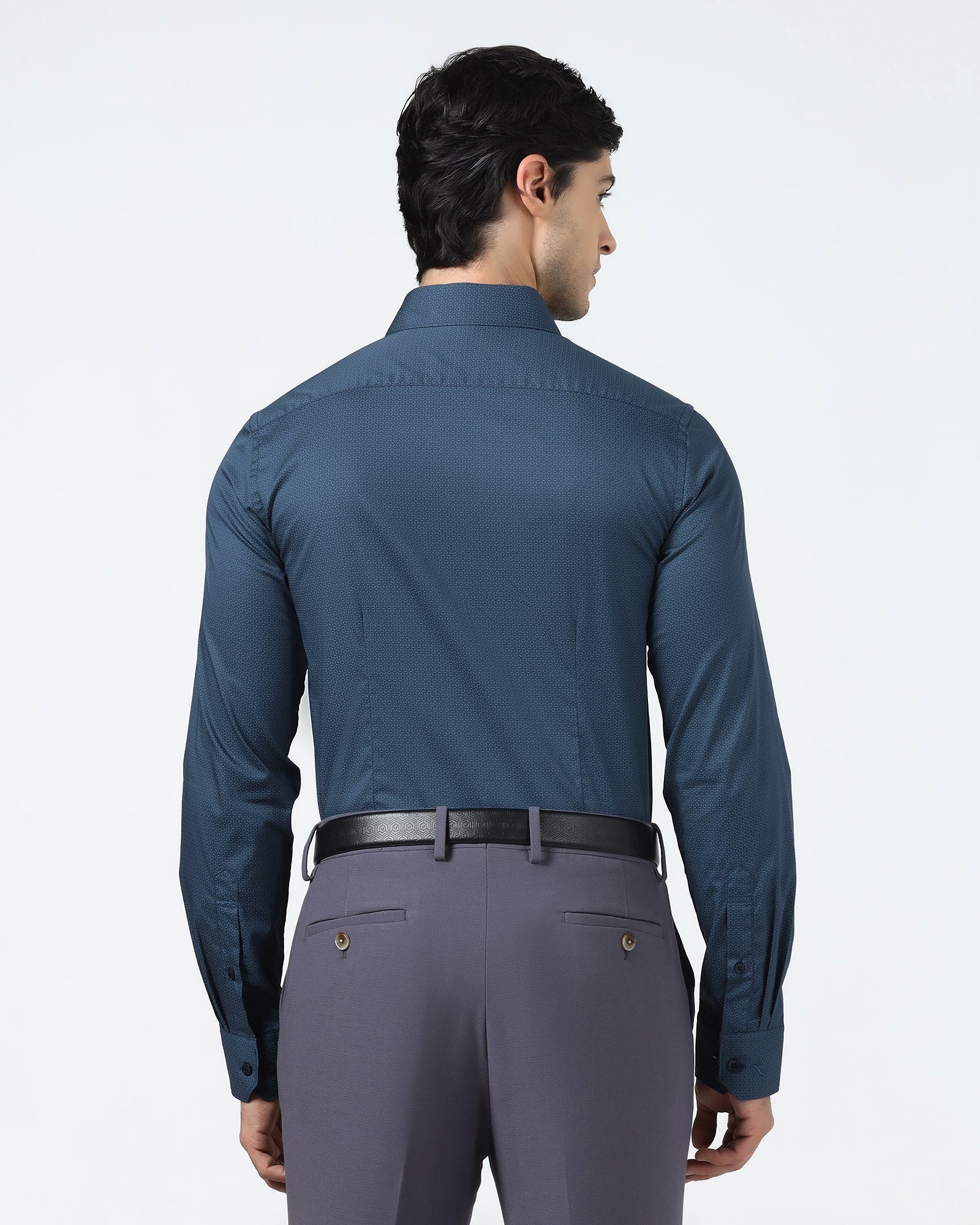 Navy Printed Shirt - Welkon