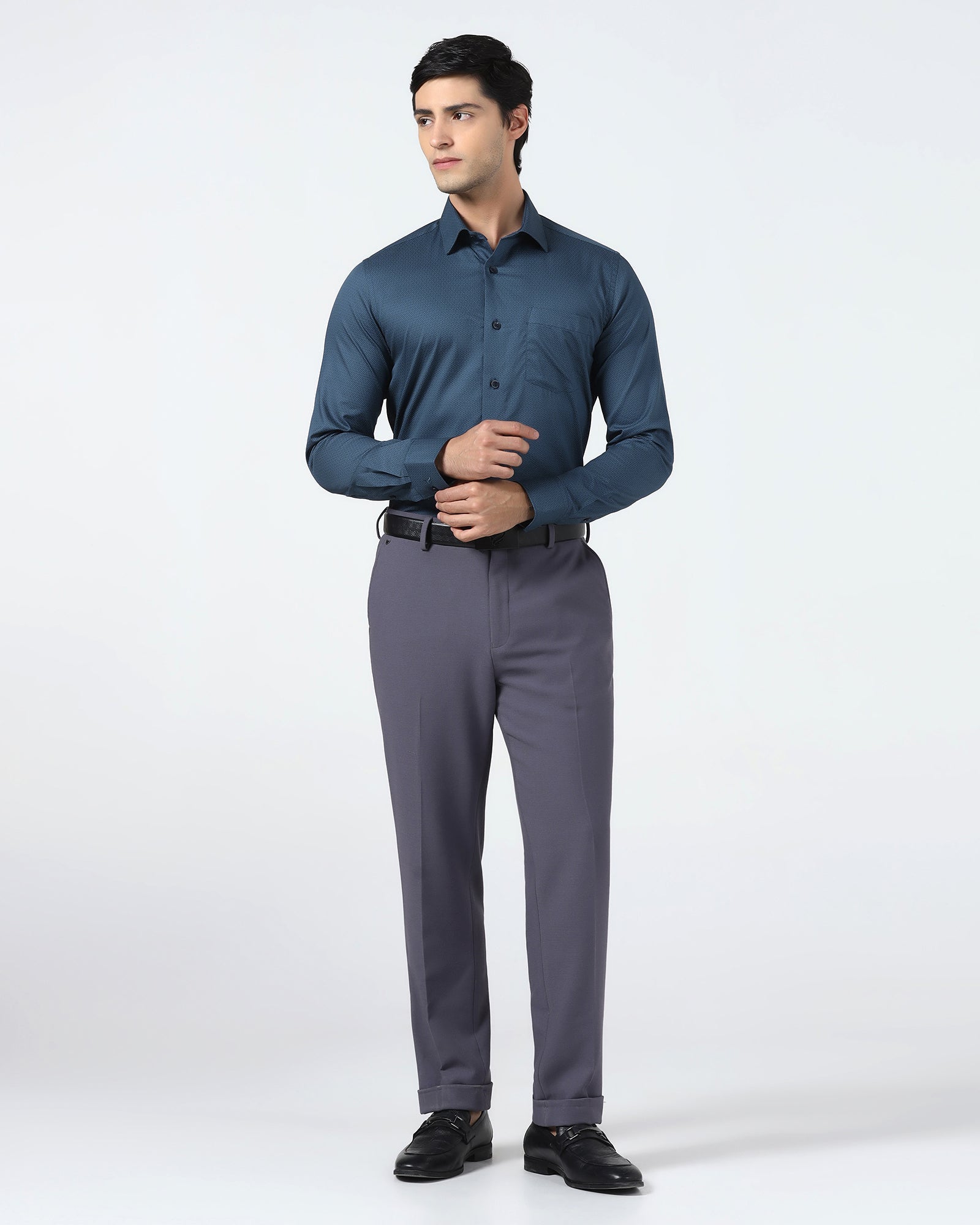 Navy Printed Shirt - Welkon