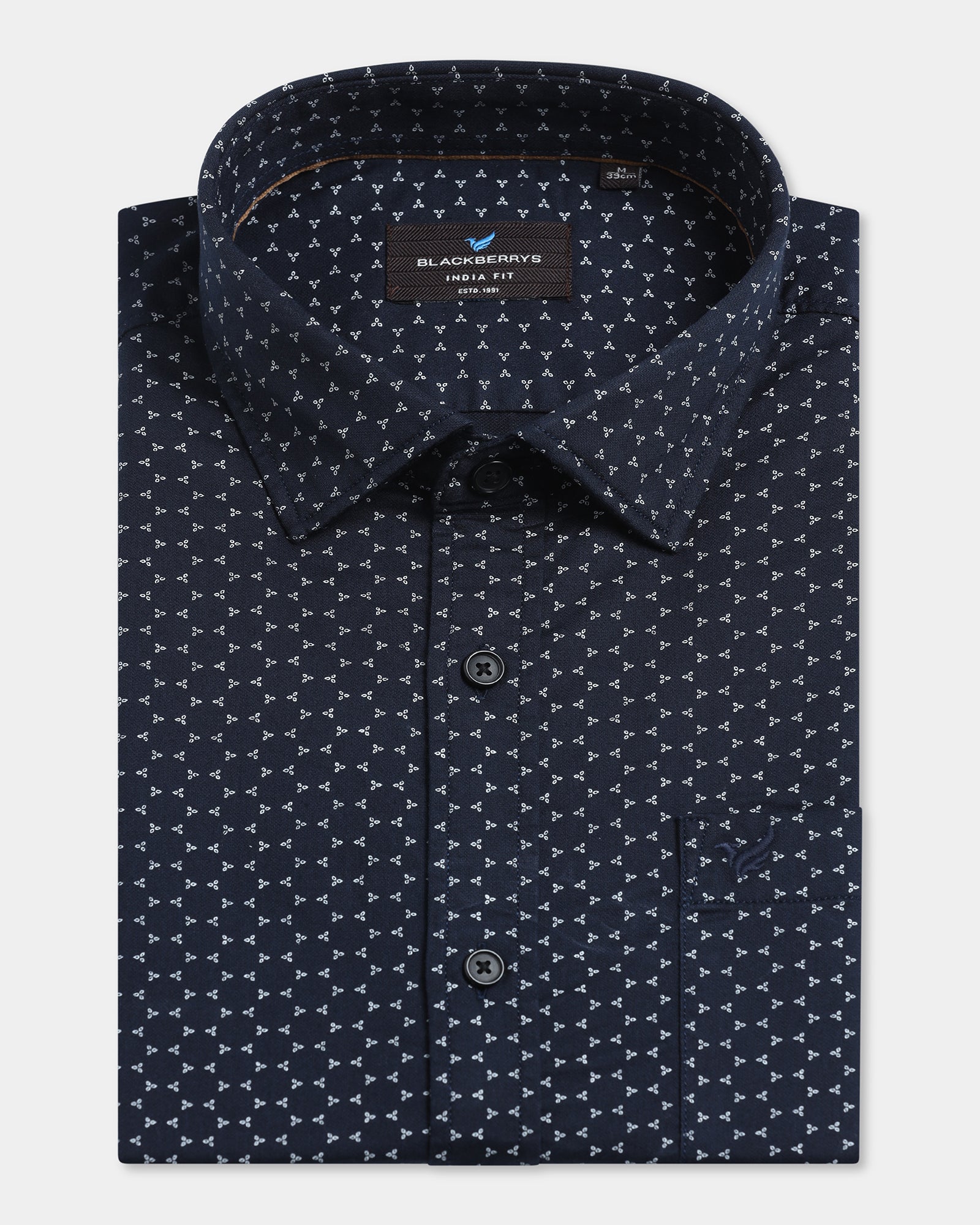 Navy Printed Shirt - Zovik