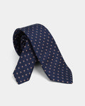 Navy Silk Jacquard Tie - Axis