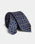 Navy Silk Printed Tie - Avid