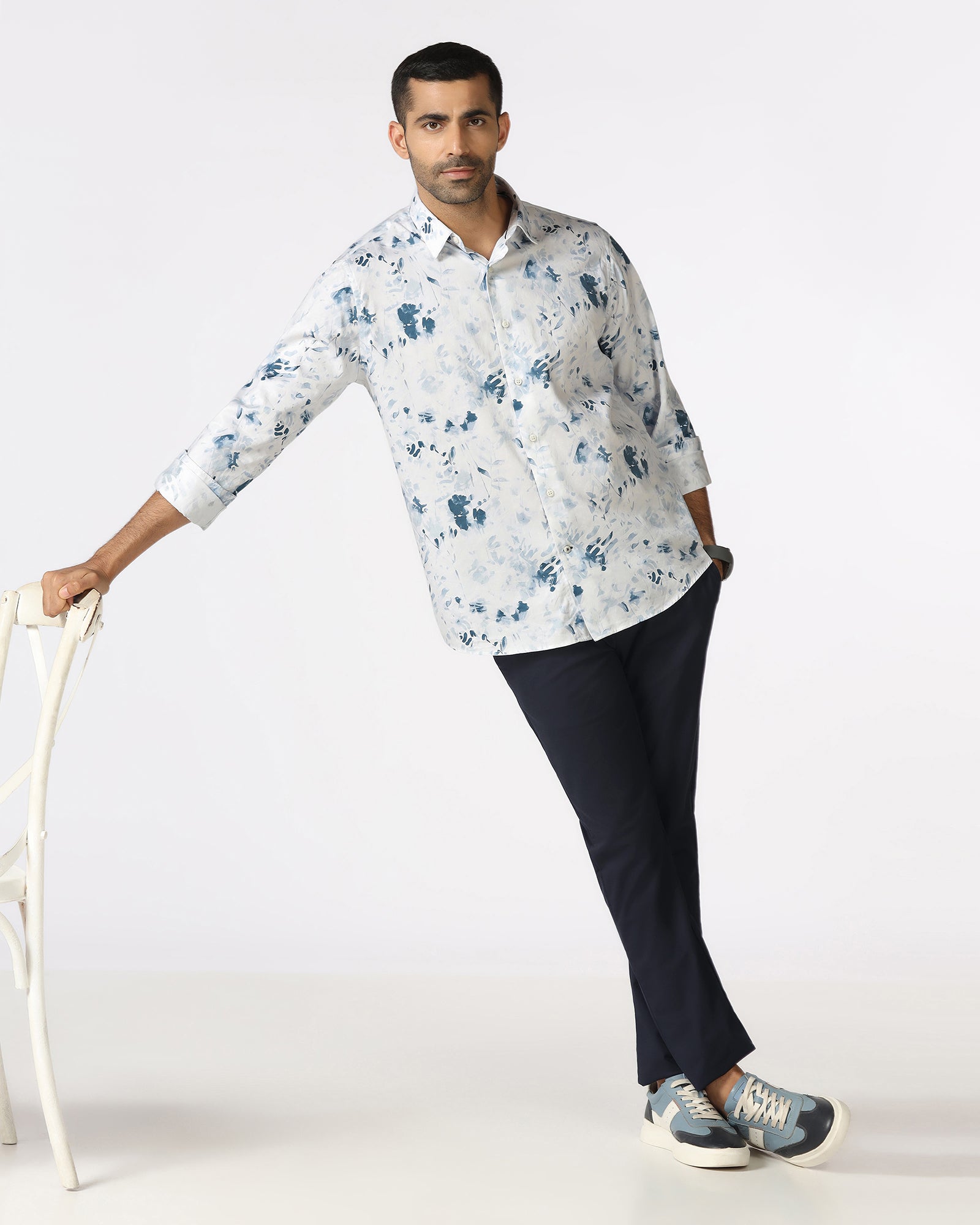 Navy Solid Khakis - Elba