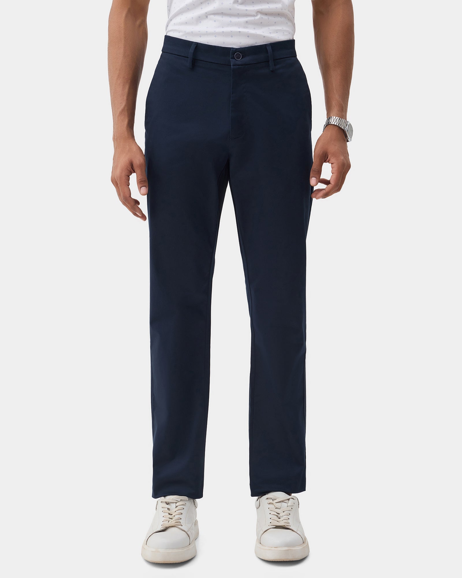 Navy Solid Khakis - Kolt