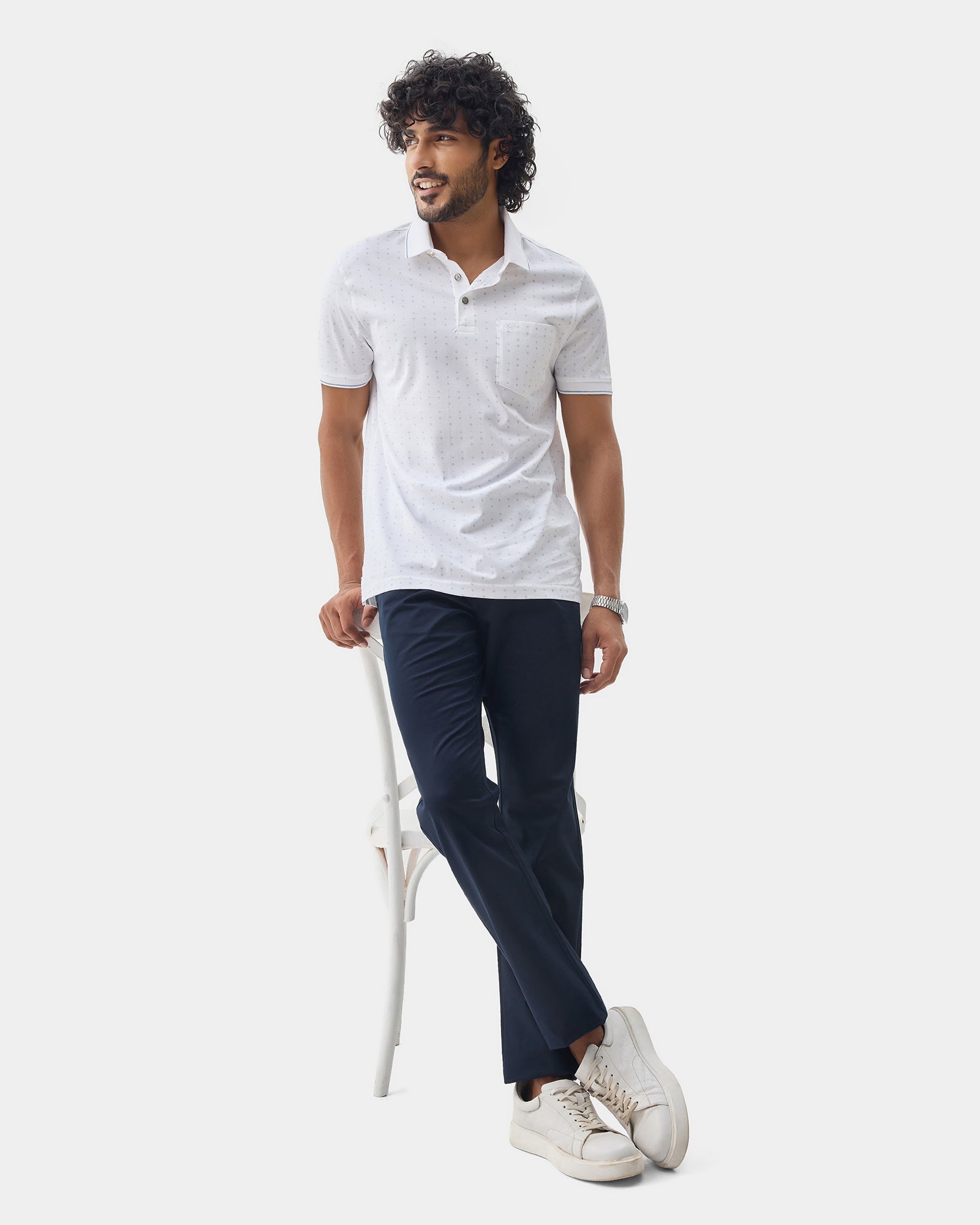 Navy Solid Khakis - Kolt
