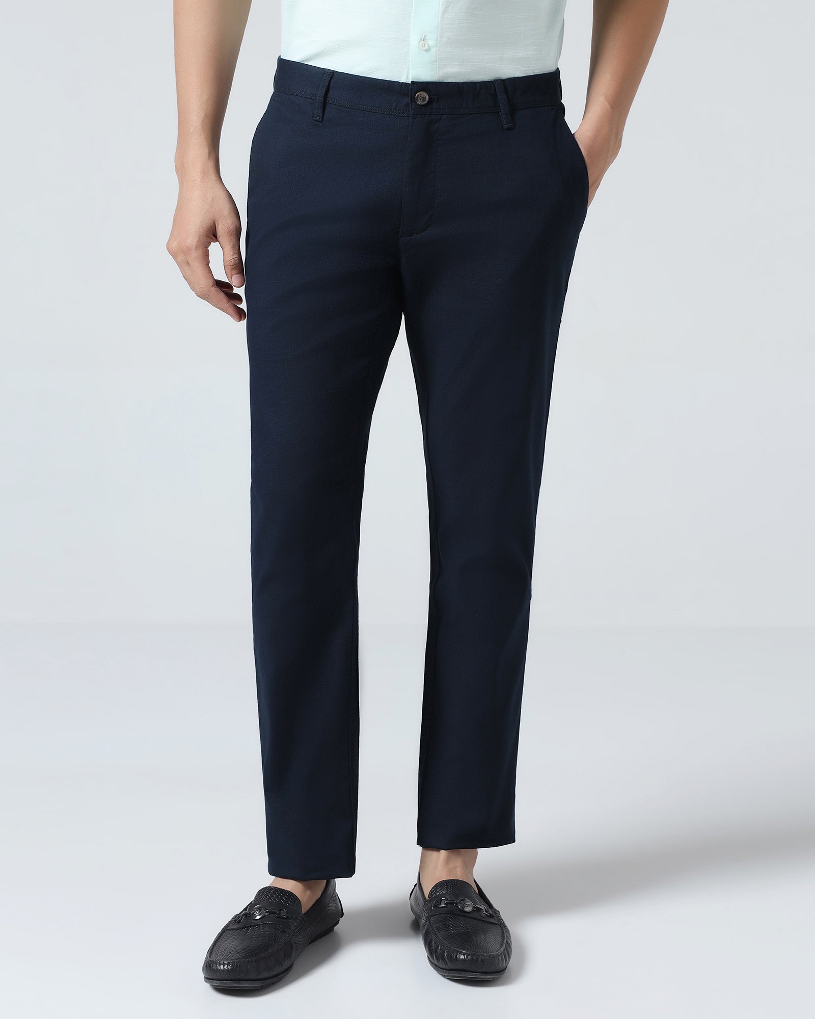 Navy Solid Khakis - Marley