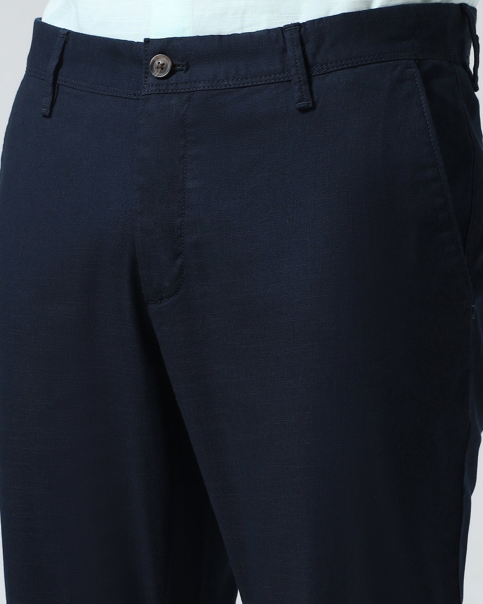 Navy Solid Khakis - Marley