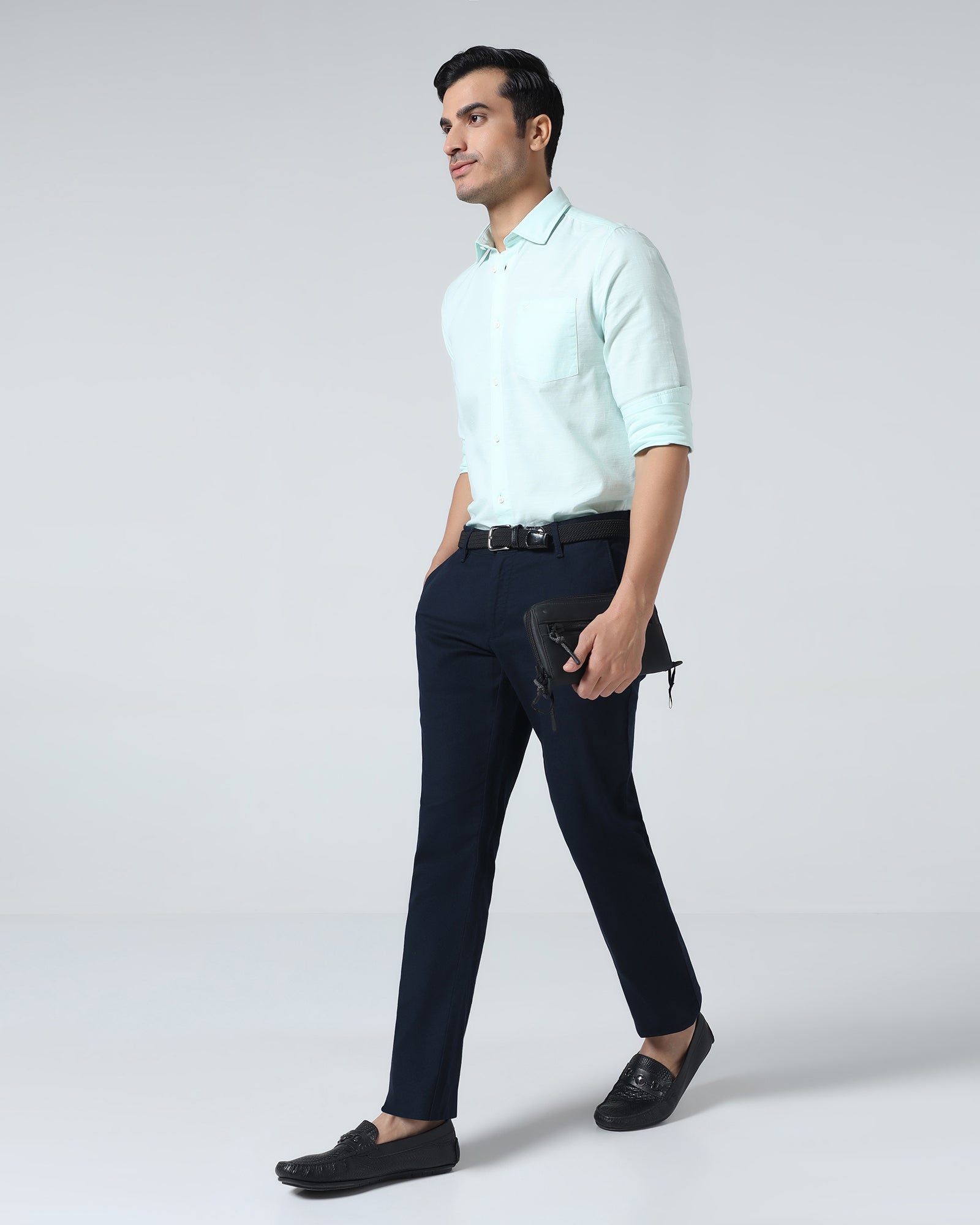Navy Solid Khakis - Marley