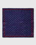 Navy Printed Pocket Square - Winifred