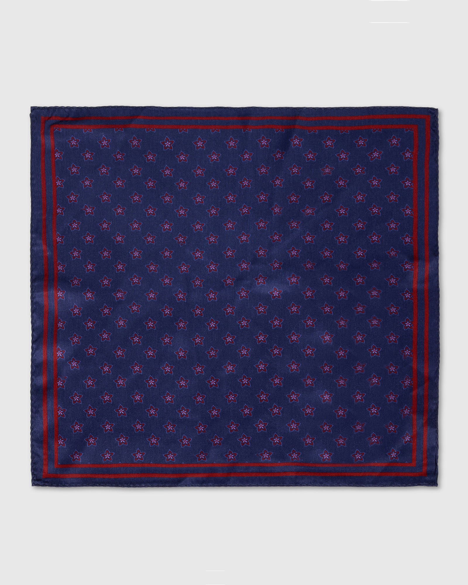 Navy Printed Pocket Square - Winifred