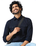 Navy Solid Shirt - Diaz