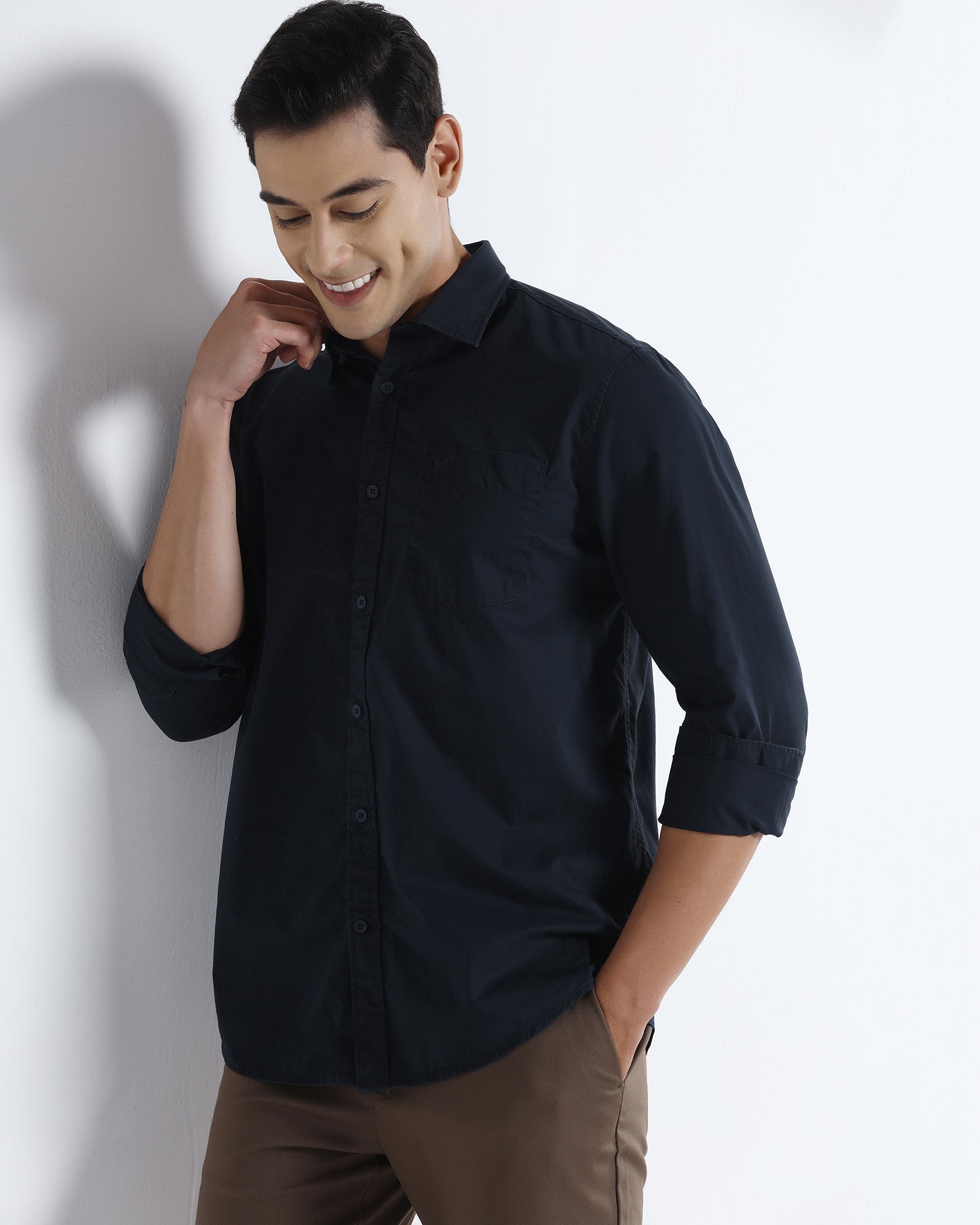 Navy Solid Shirt - Zento