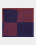 Navy Printed 100% Silk Pocket Square - Webber