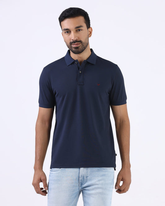 Navy Must Haves Solid Polo - Yukii