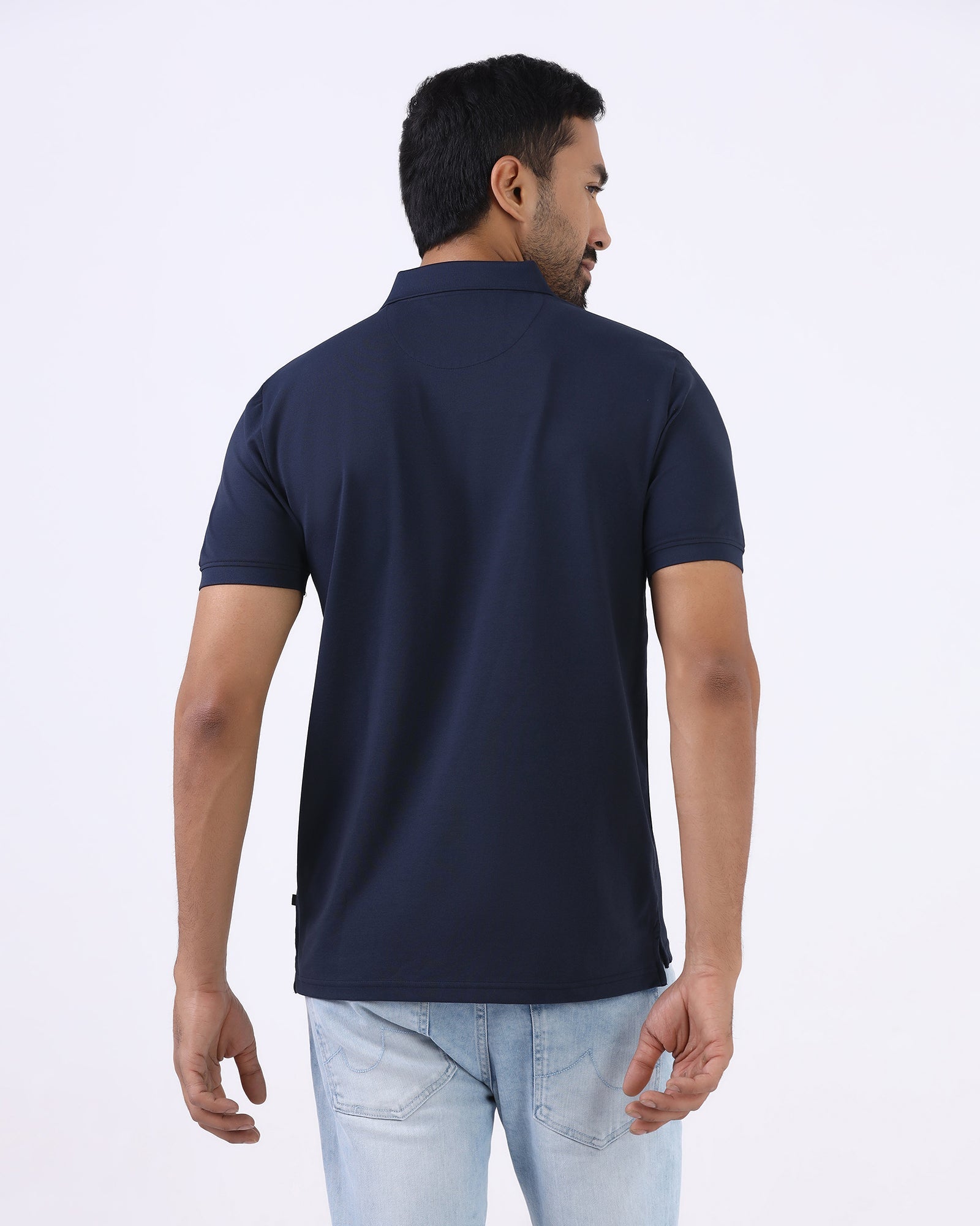 Navy Must Haves Solid Polo - Yukii