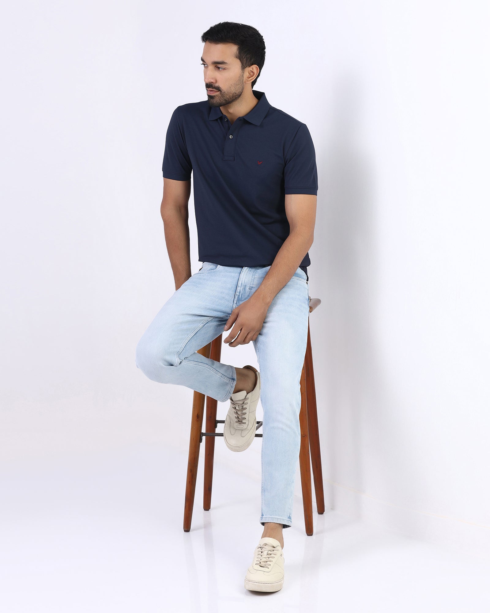 Navy Must Haves Solid Polo - Yukii
