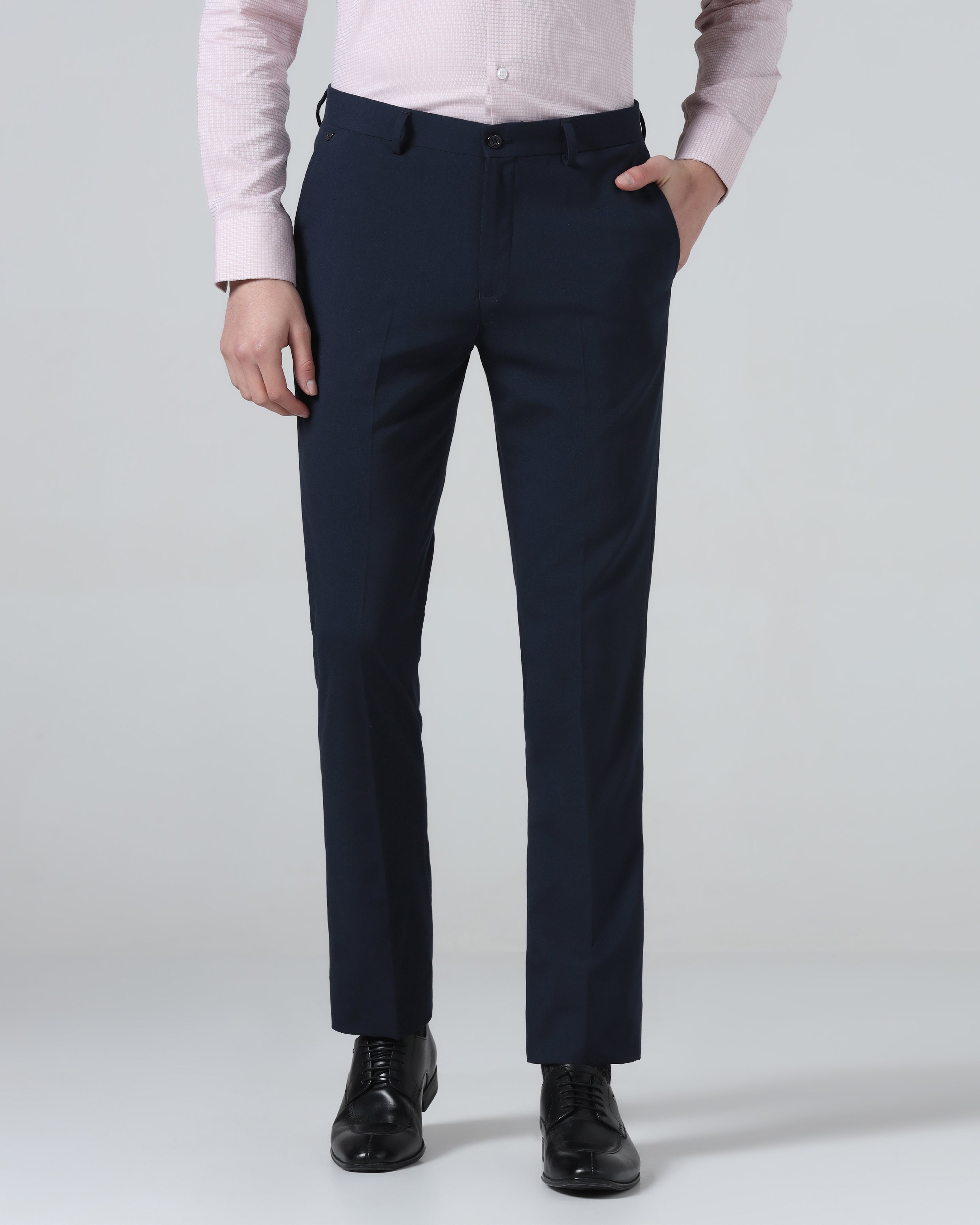 Navy Solid Trouser