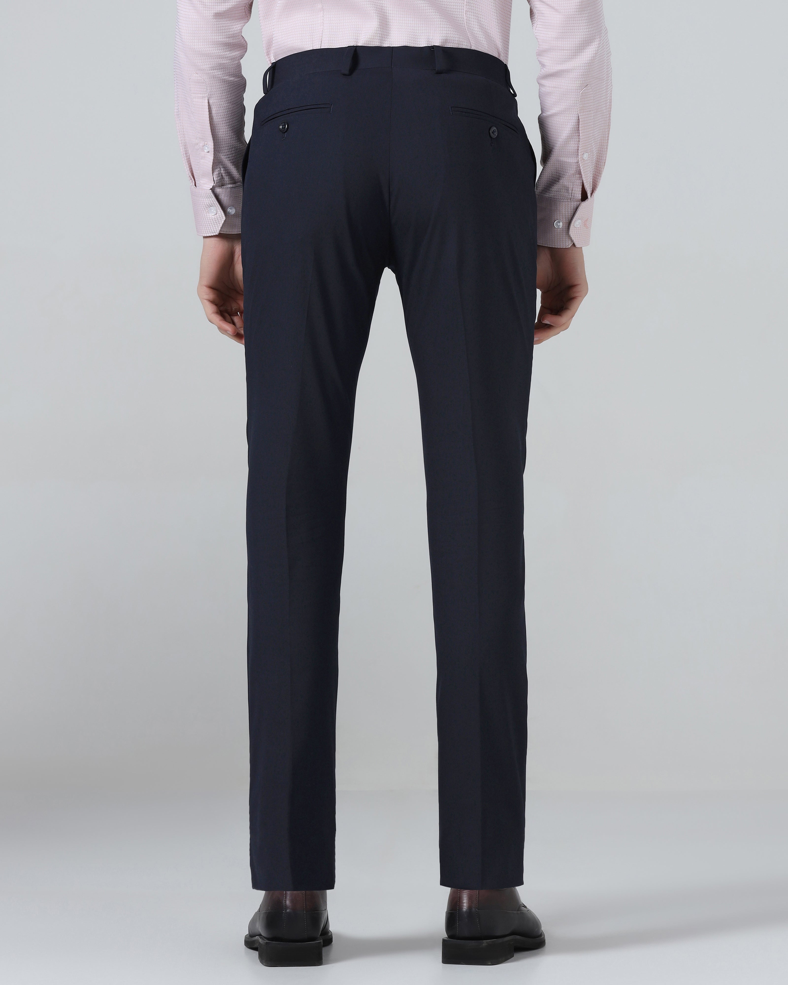Navy Solid Trouser