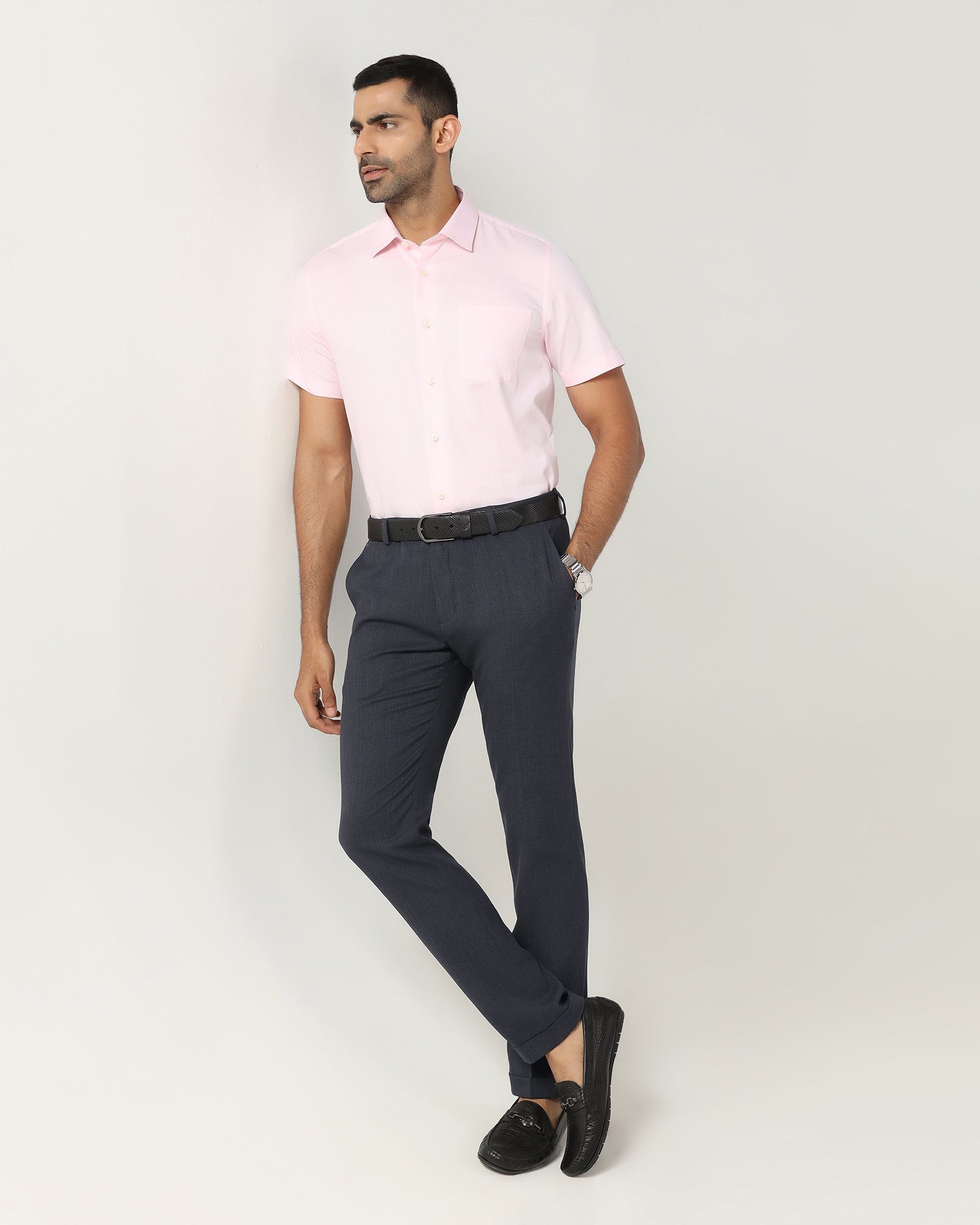 Navy Solid Trouser - Icon