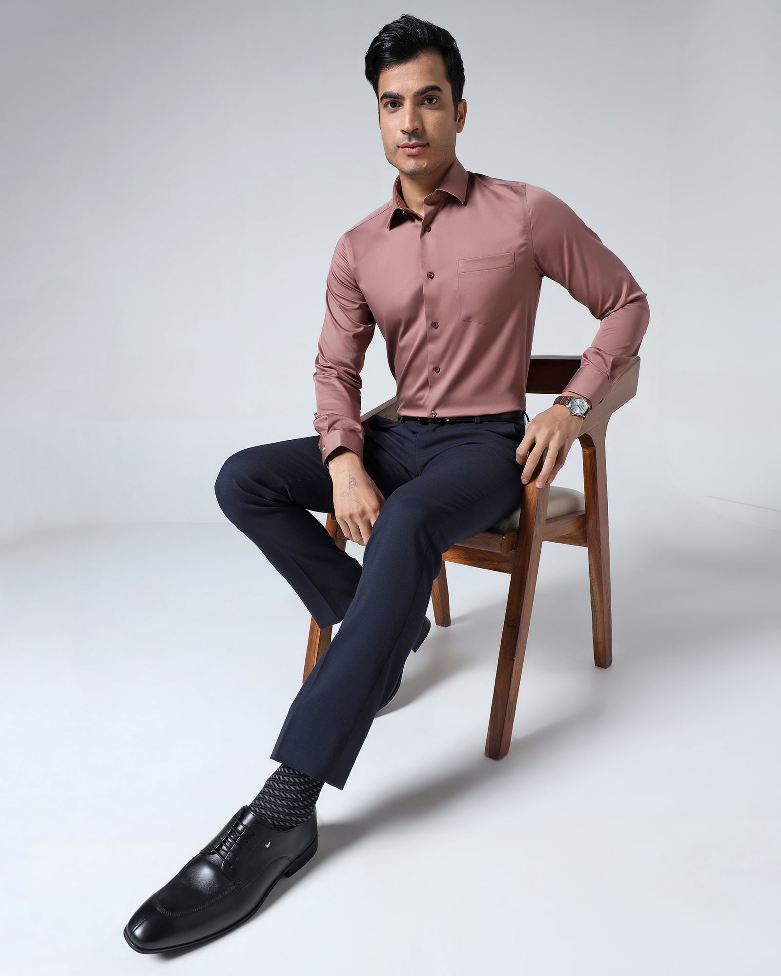 Navy Solid Trouser - Kings