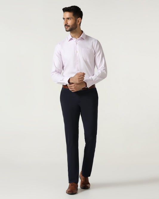 Navy Solid Trouser - Oak