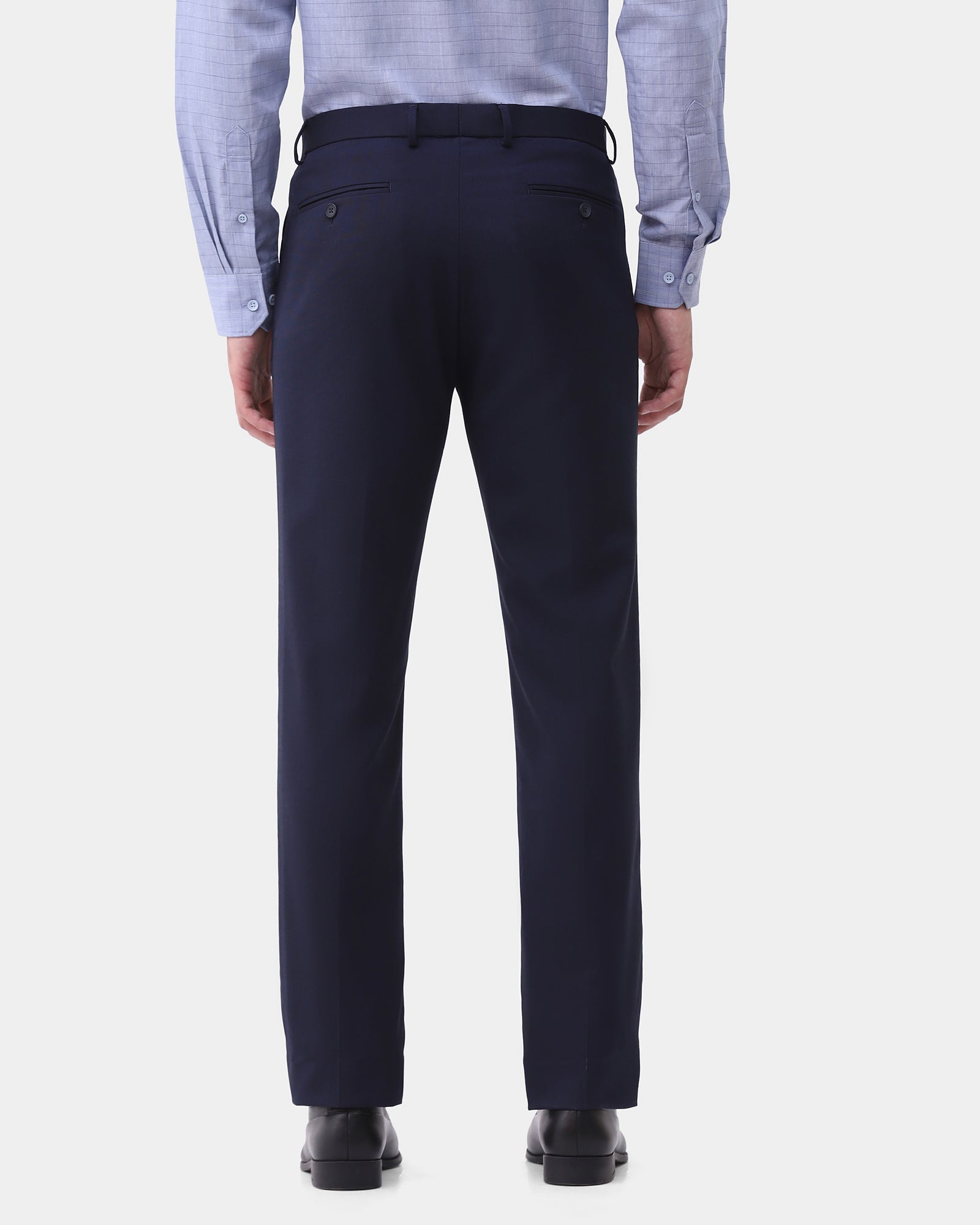 Navy Solid Trouser - Panag