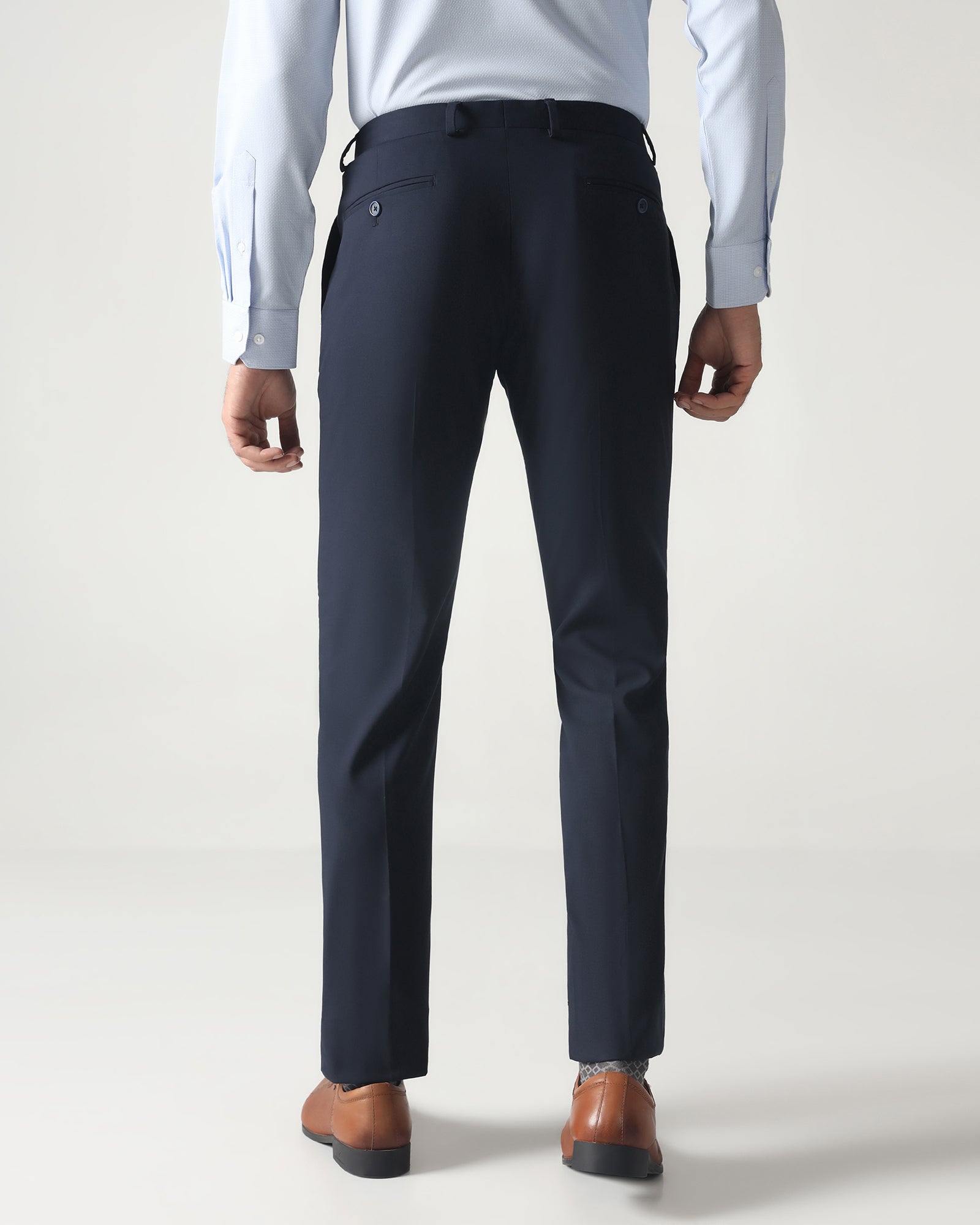 Navy Solid Trouser - Parma