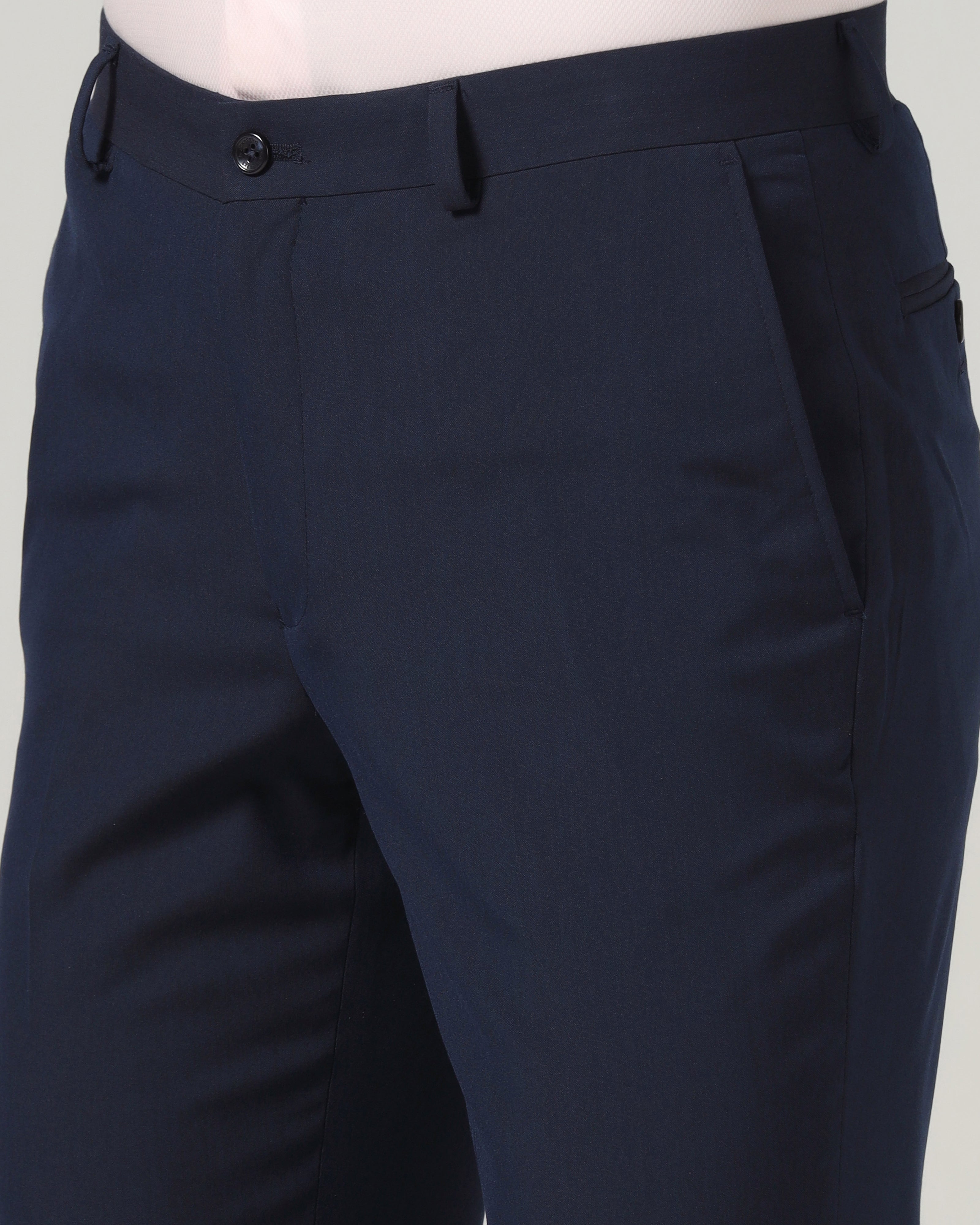 Navy Solid Trouser
