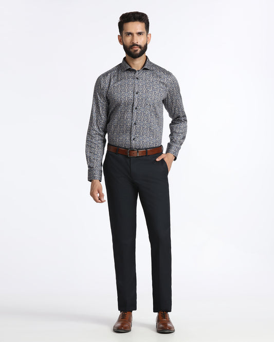 Navy Solid Trouser - Roku