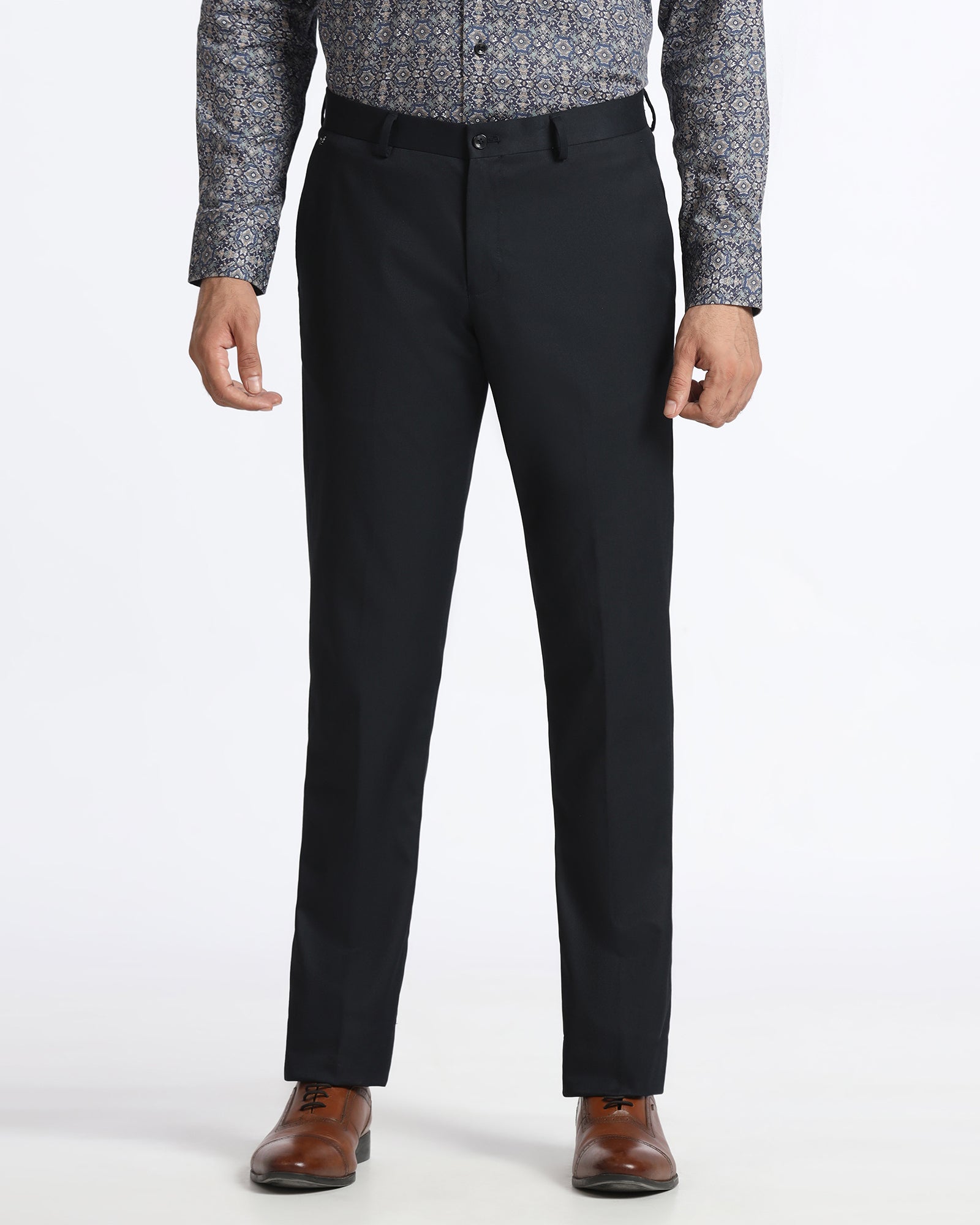 Navy Solid Trouser - Roku