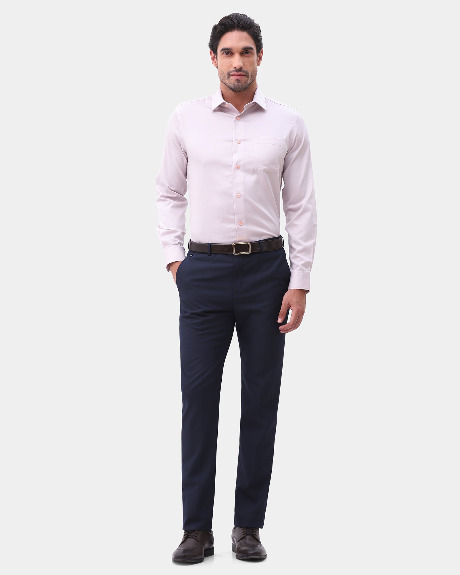 Navy Solid Trouser - Seoj