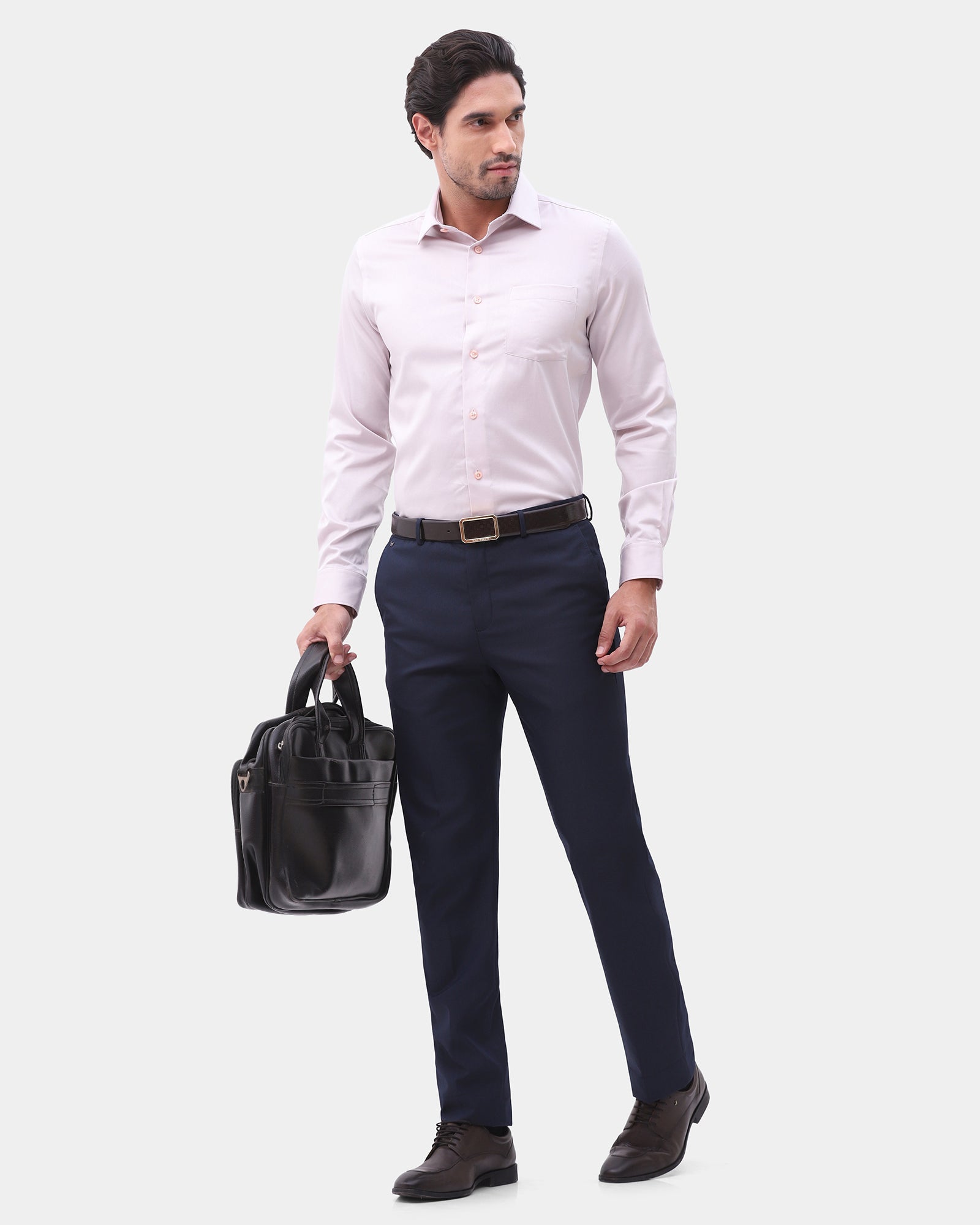 Navy Solid Trouser - Seoj