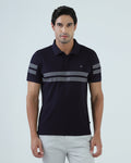 Navy Stripe Polo - Clint