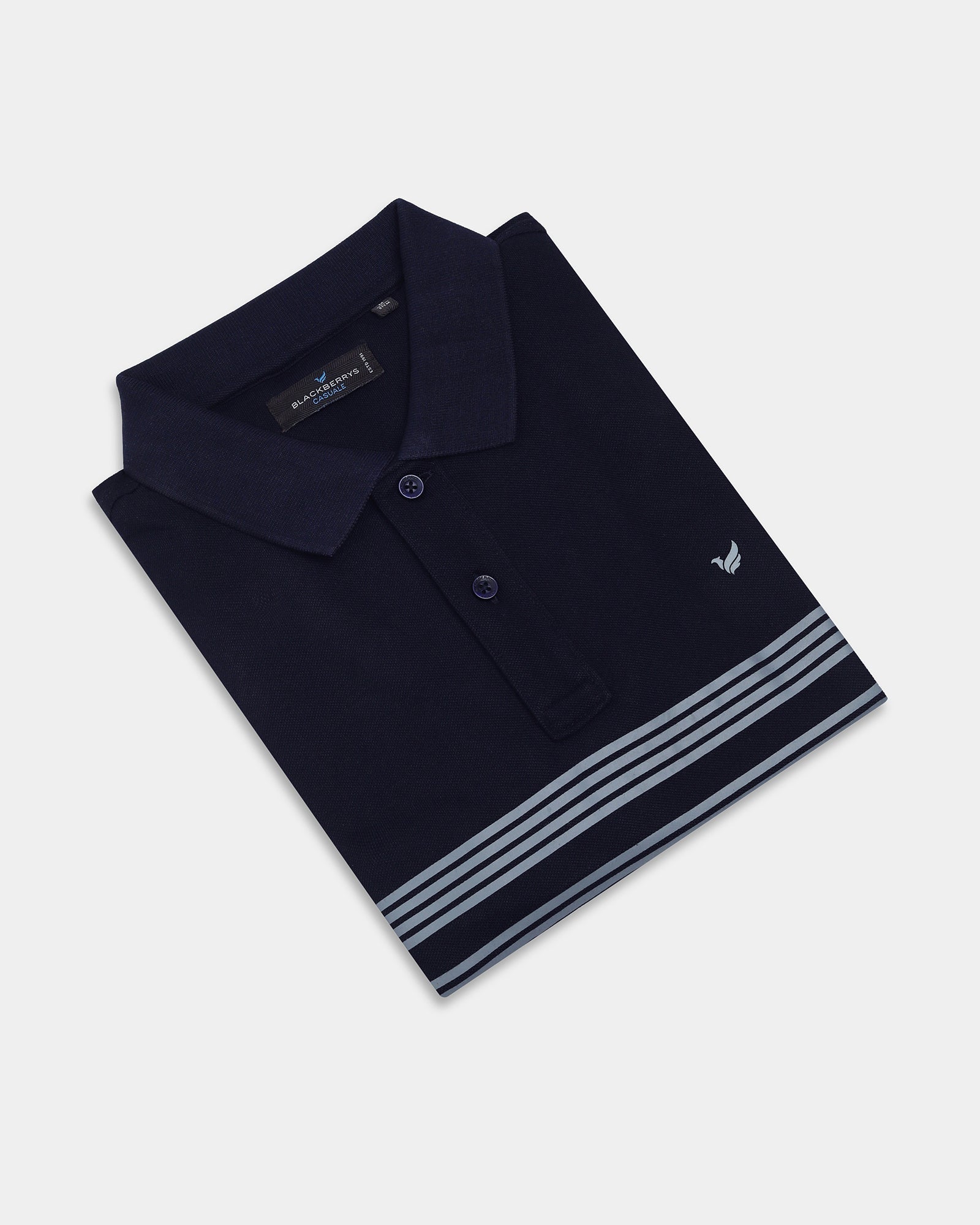 Navy Stripe Polo - Clint