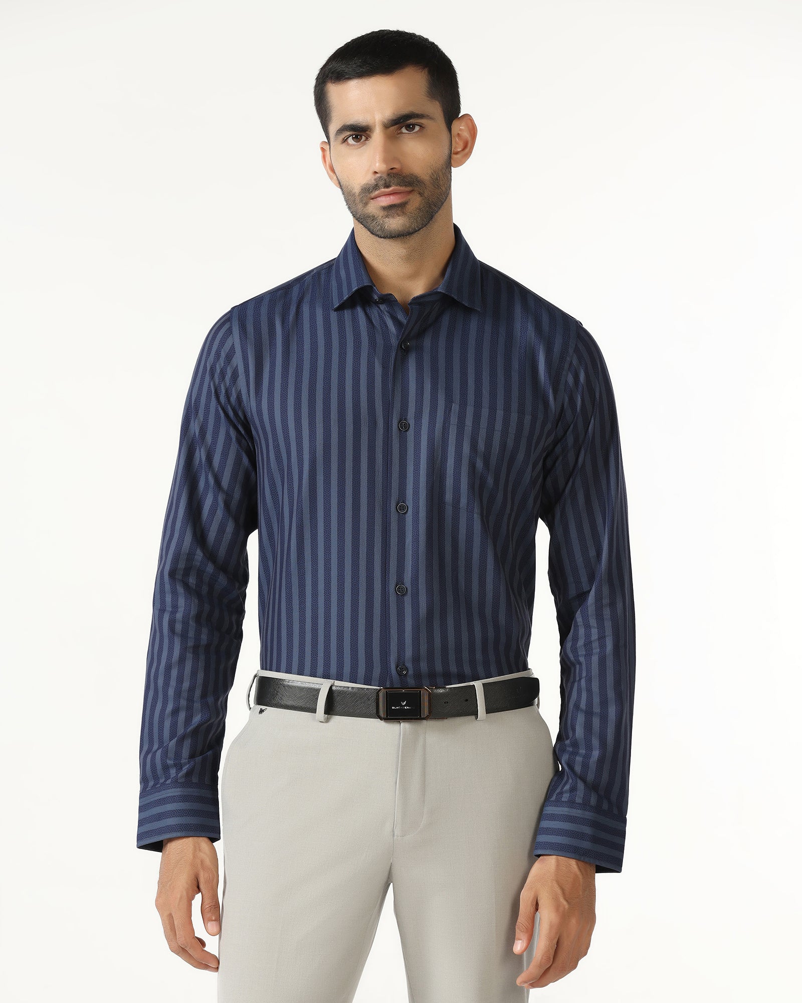 Buy Navy Stripe Shirt From Refute Collection Online