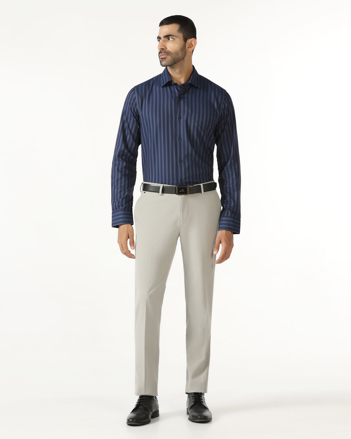 Buy Navy Stripe Shirt From Refute Collection Online