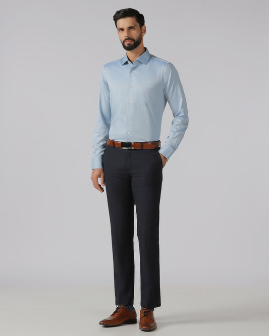 Navy Stripe Trouser - Merlot